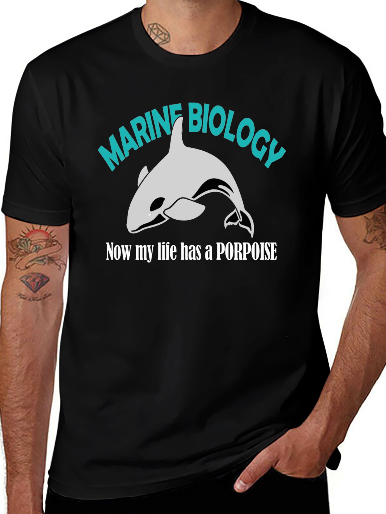 Variant 10 of Marine Biology Porpoise T-Shirt
