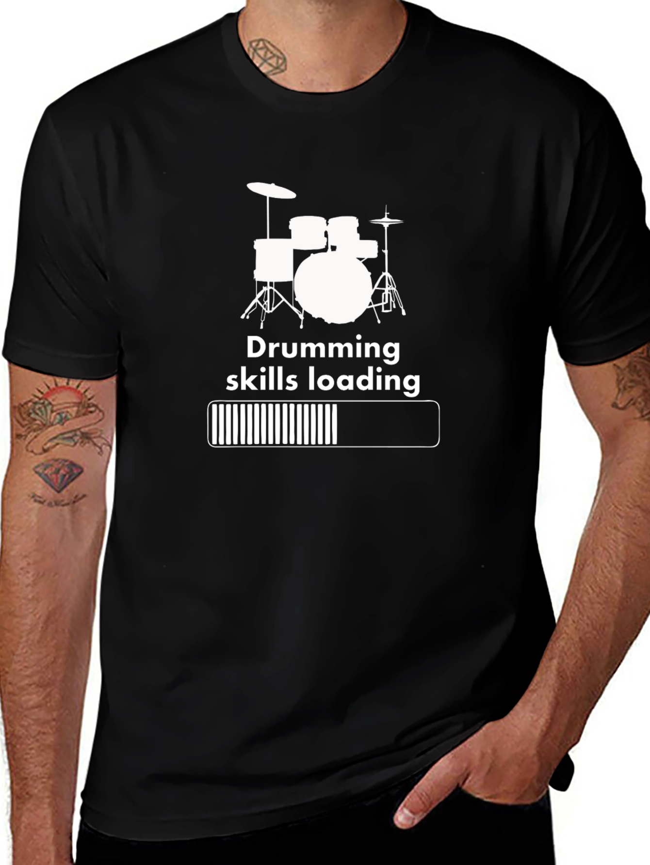 Variant 29 of Drumming Skills Loading T-Shirt - Musician Tee