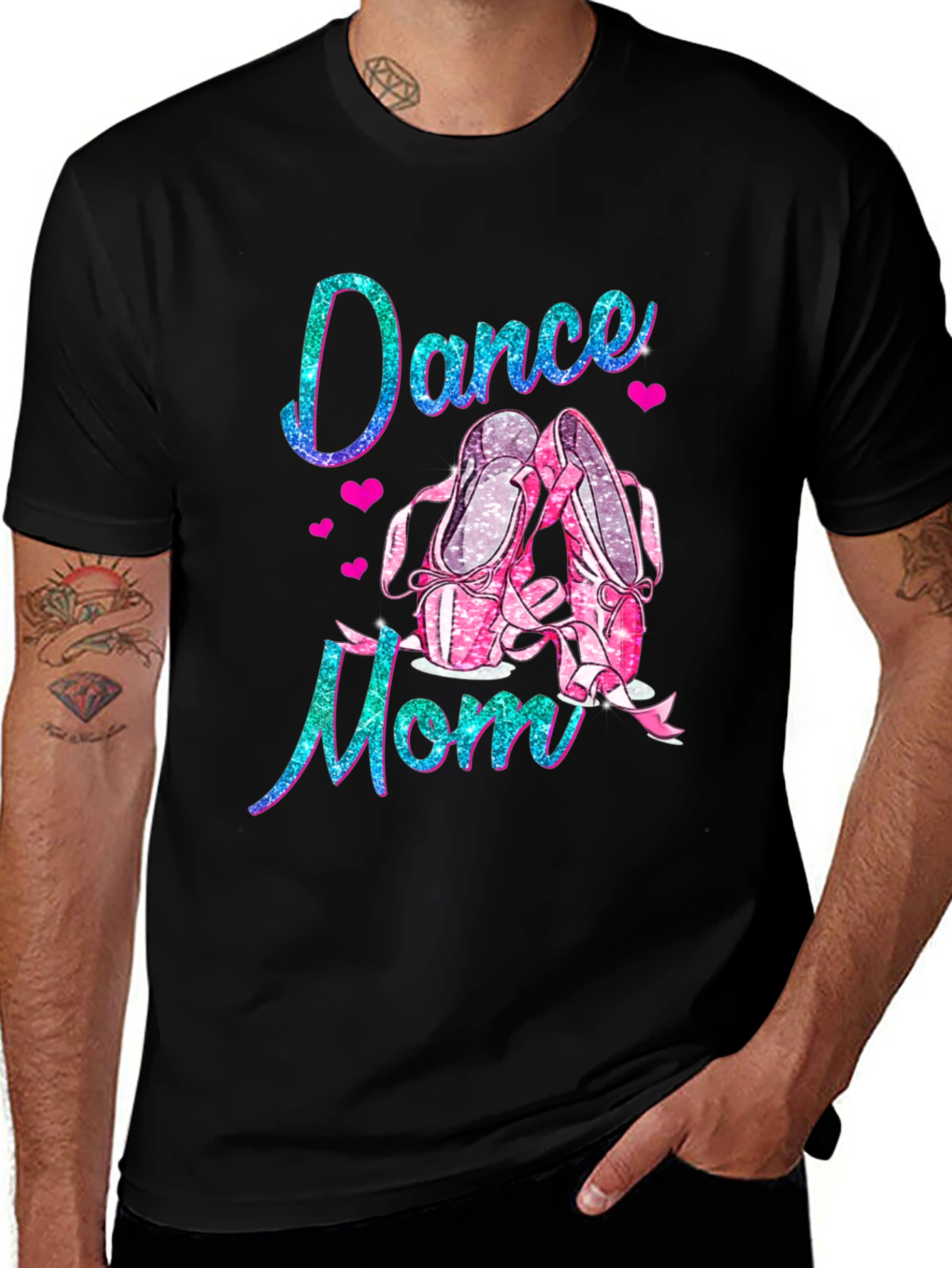 Dance Mom Tee: Glitter Ballet Shoes T-Shirt