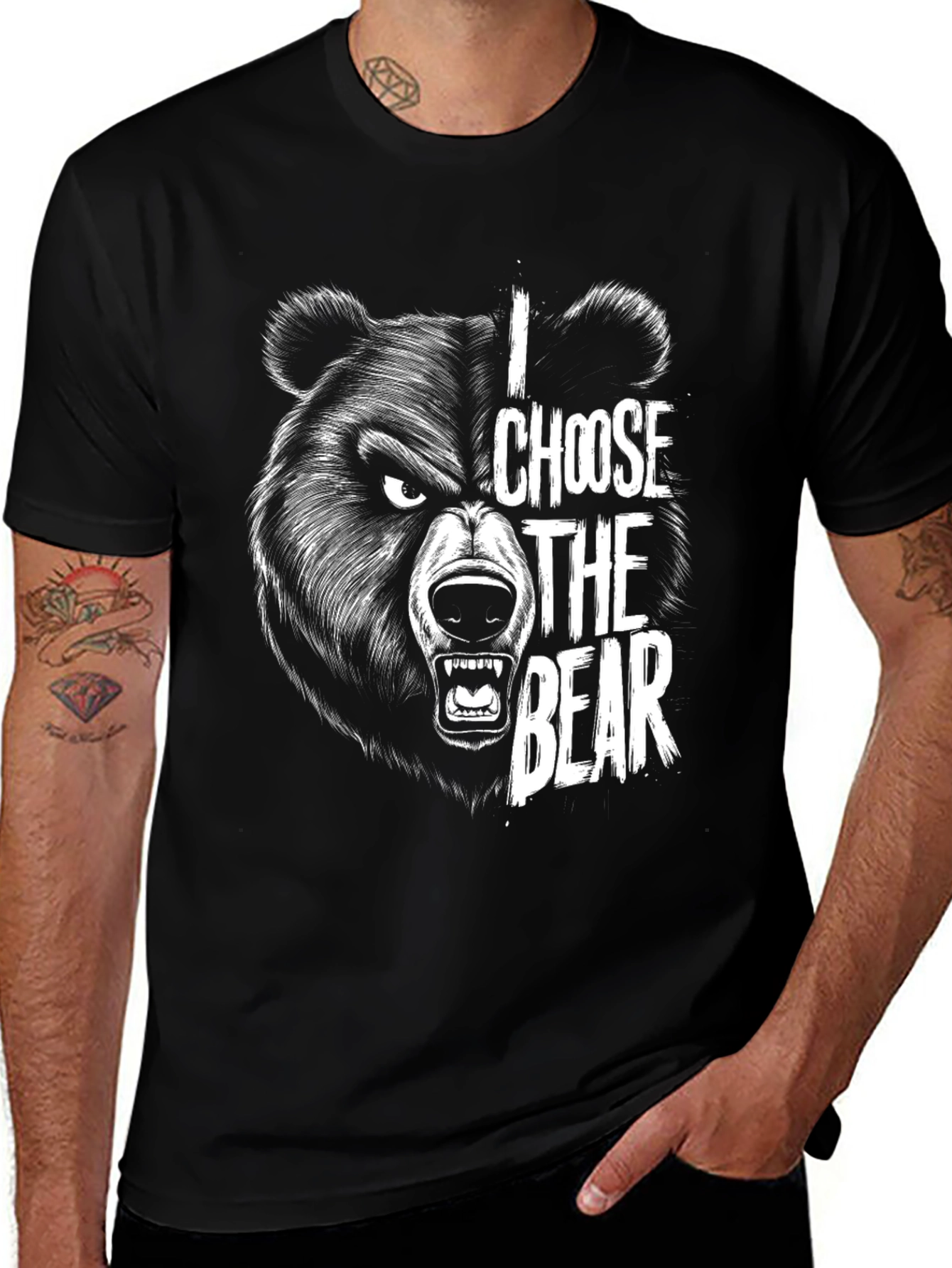 Variant 18 of I Choose The Bear Graphic Tee