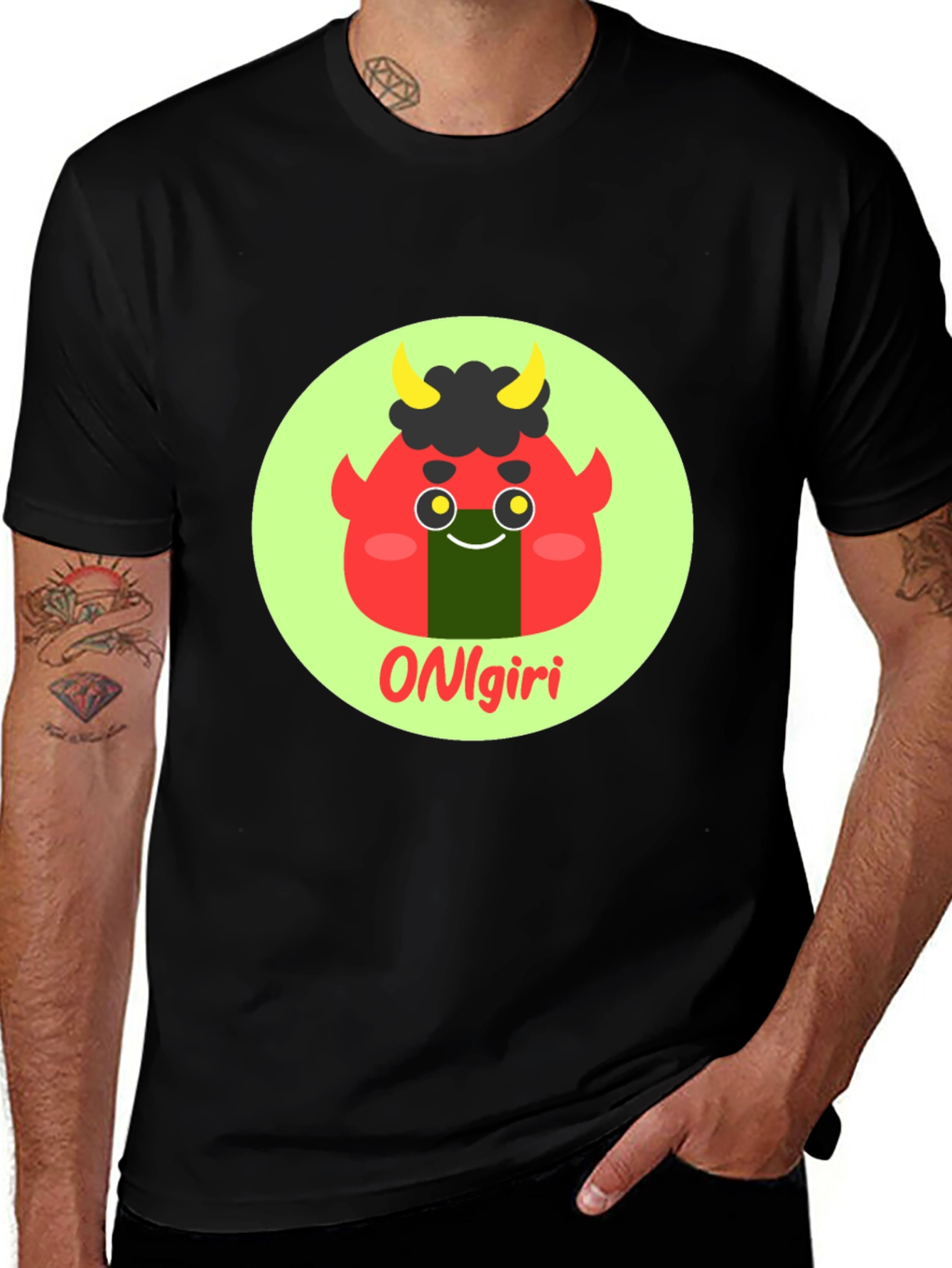 Onigiri Cartoon Graphic T-Shirt