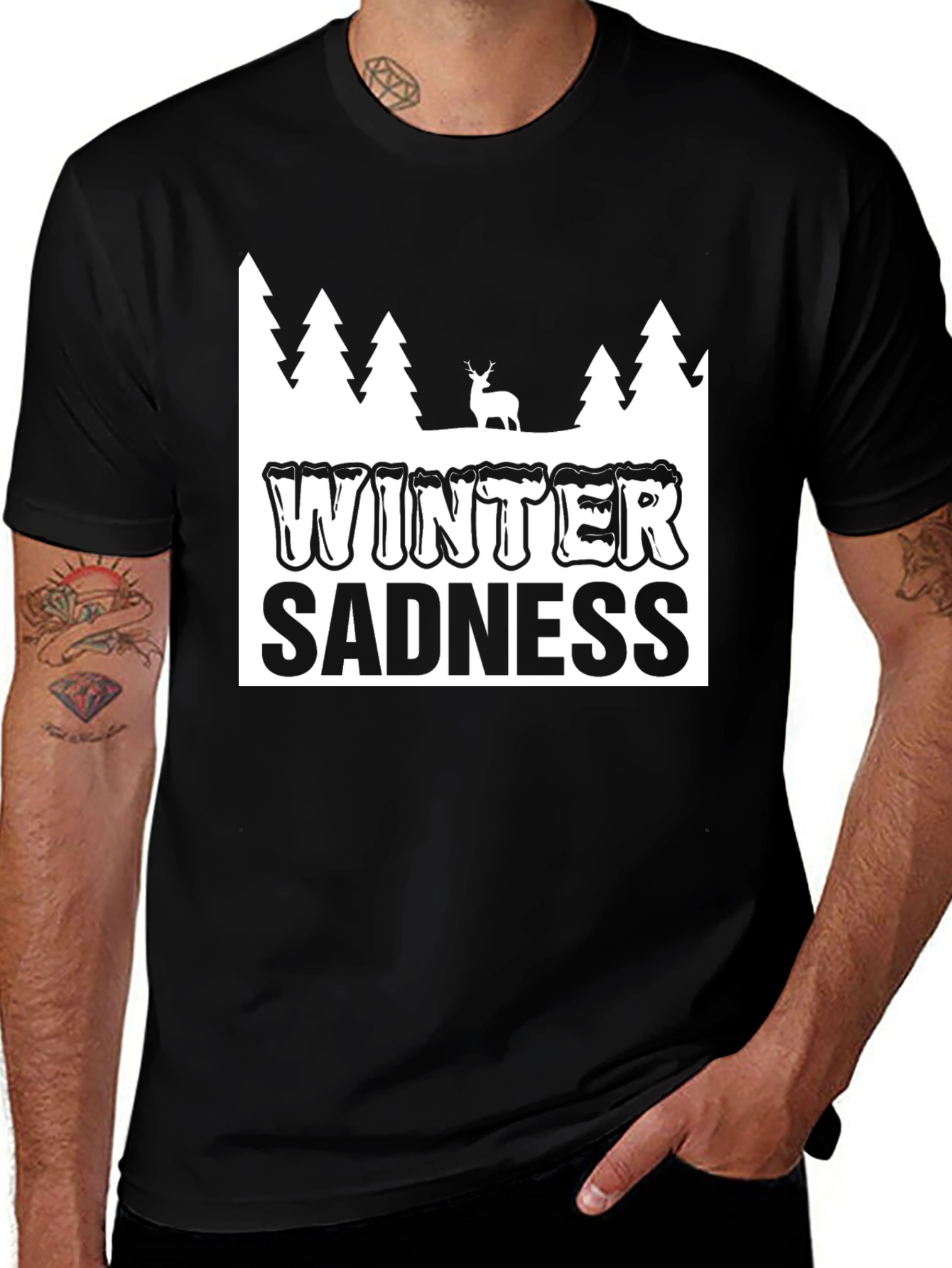 Variant 9 of Winter Sadness Graphic T-Shirt