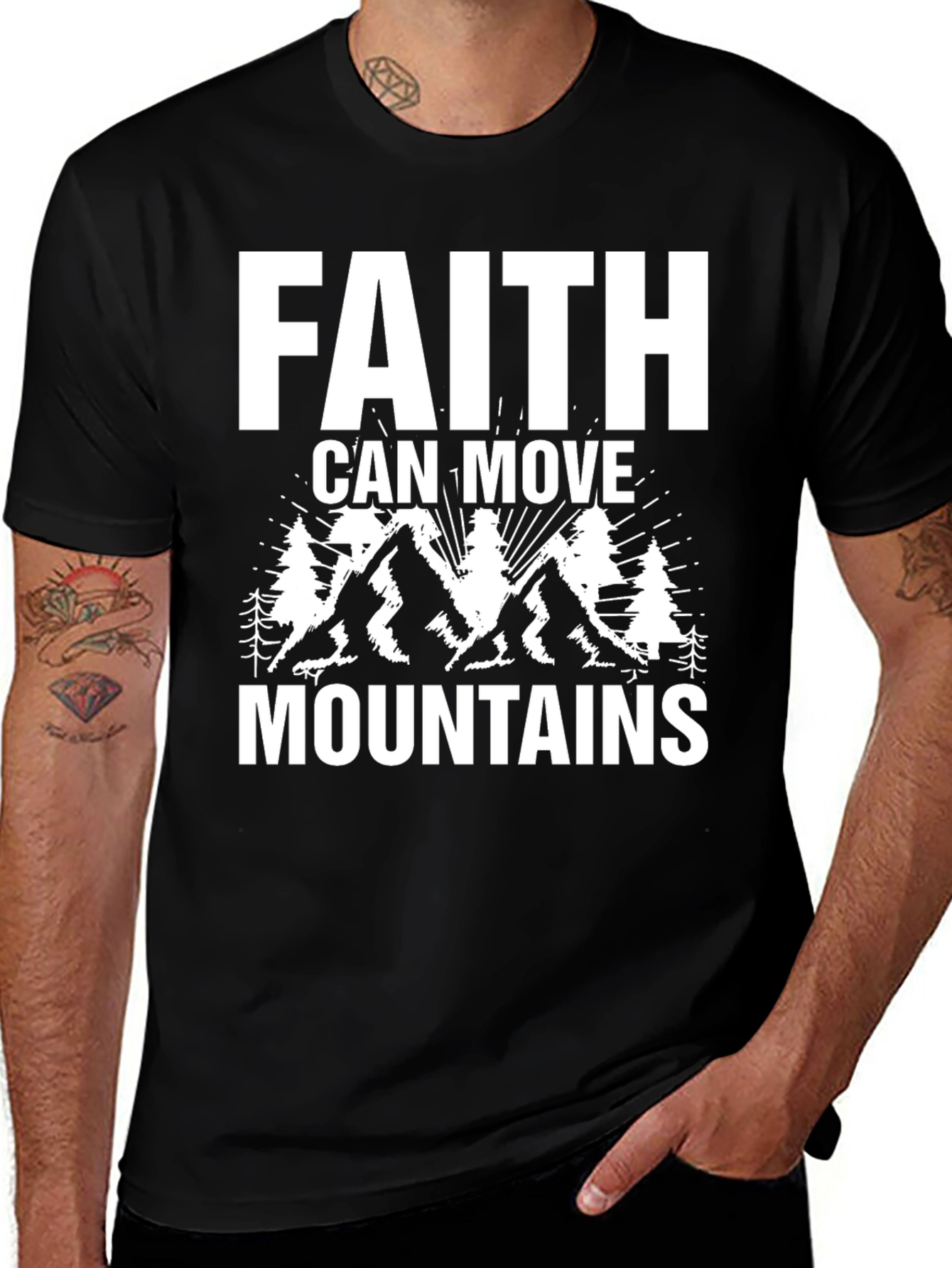 Variant 27 of Faith Can Move Mountains Graphic Tee