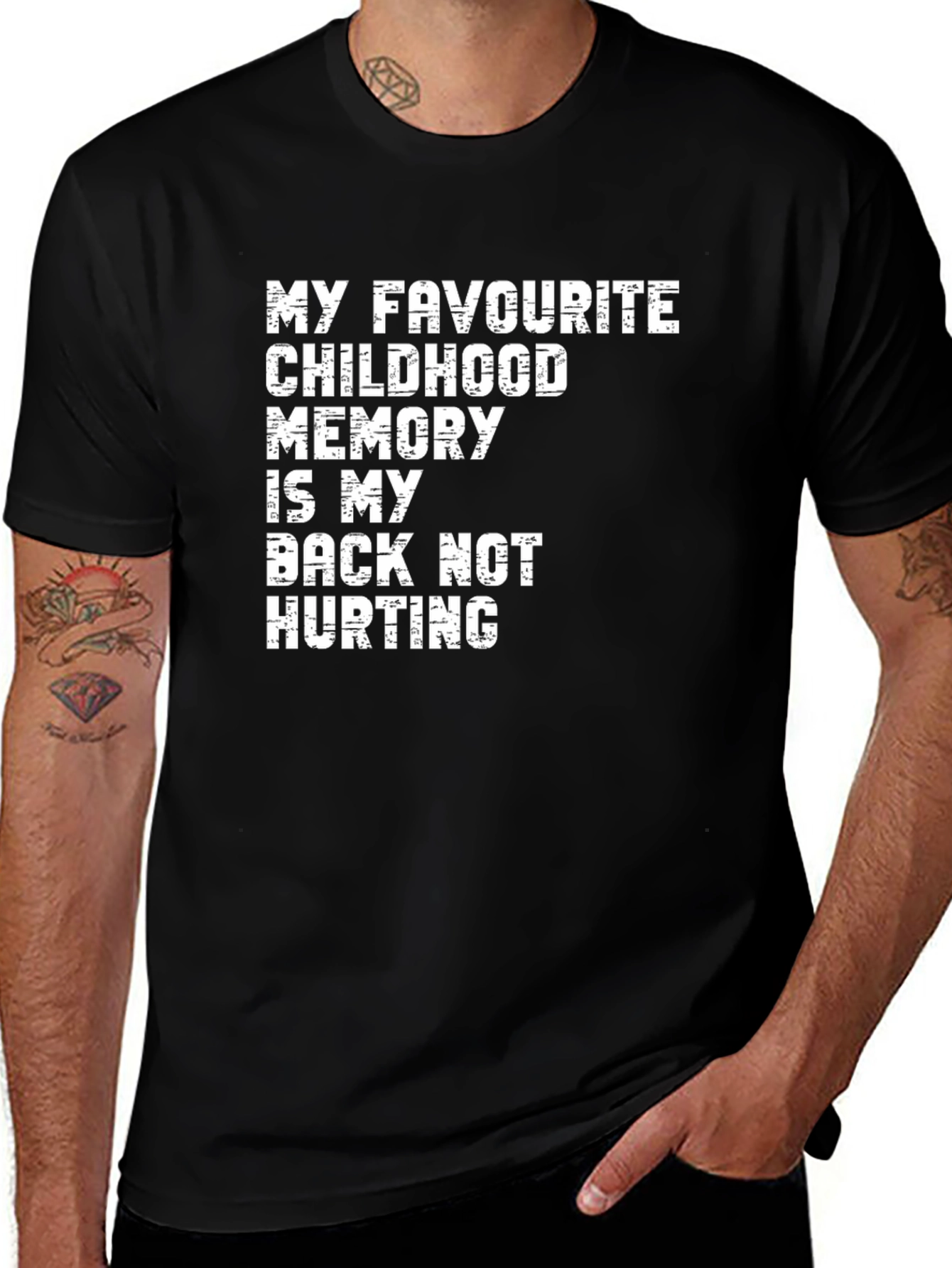 Variant 5 of Funny Back Pain T-Shirt: Childhood Memory