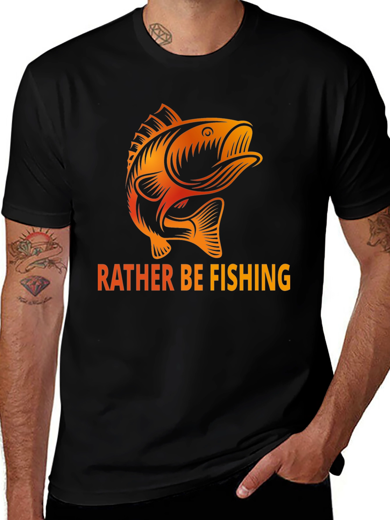 Variant 12 of Rather Be Fishing Graphic T-Shirt