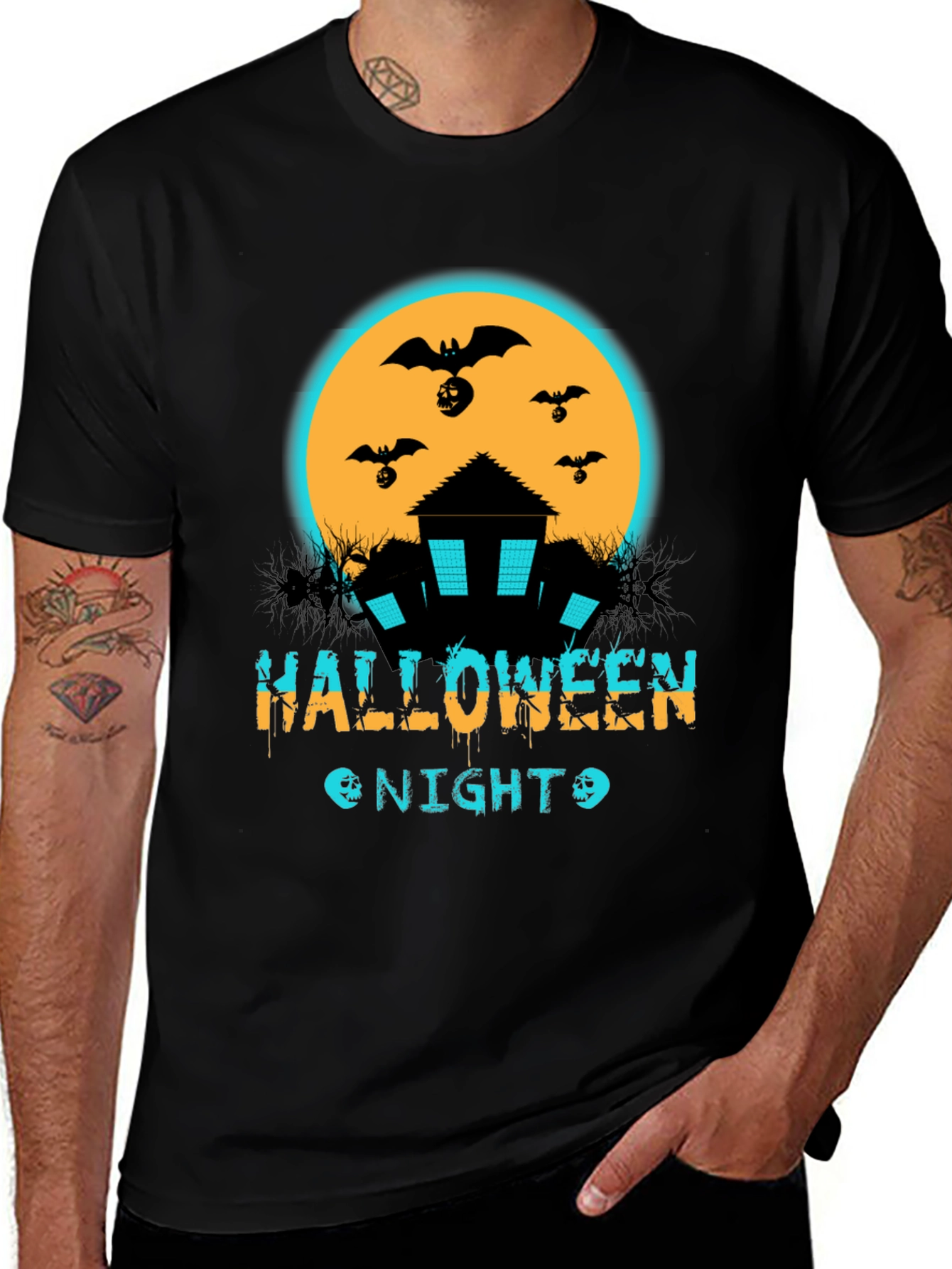 Halloween Night Graphic T-Shirt