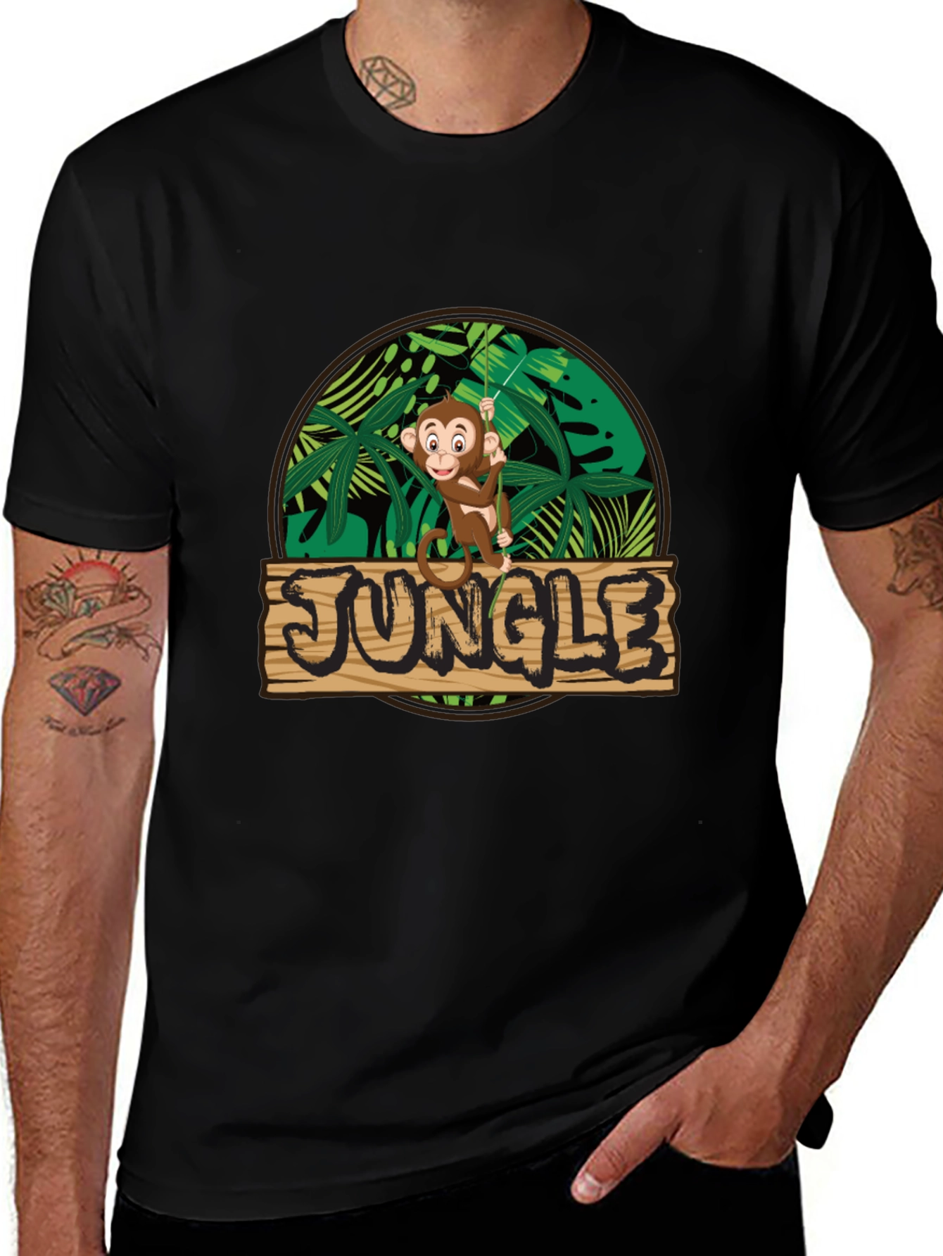 Variant 11 of Jungle Monkey T-Shirt - Fun Graphic Tee