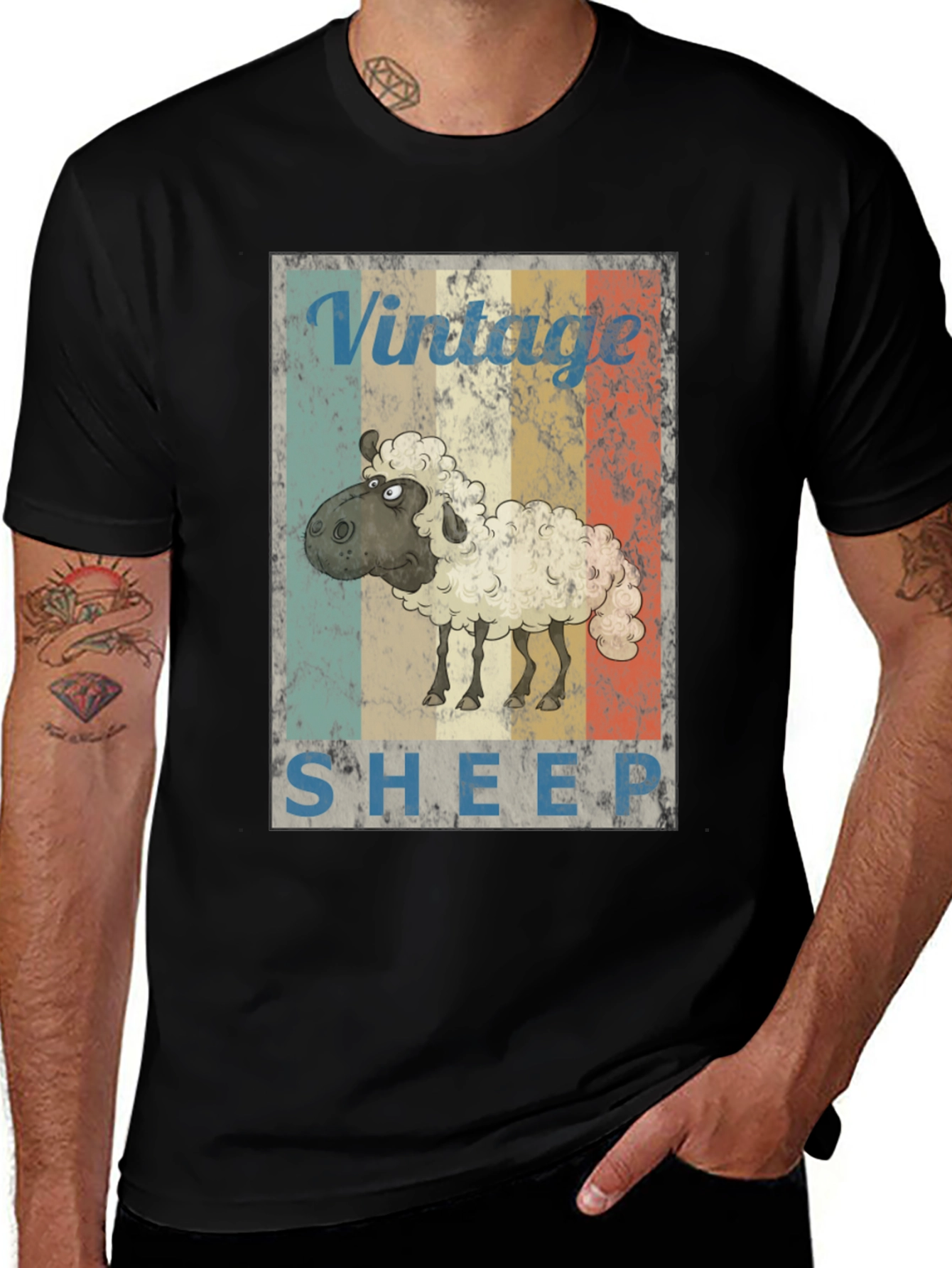 Variant 26 of Vintage Sheep Graphic Tee - Retro Style