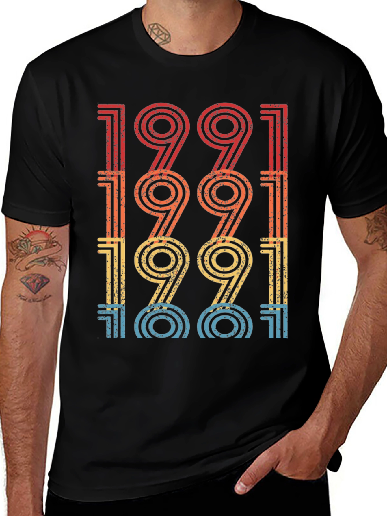 Vintage 1991 Graphic T-Shirt - Retro Birthday Gift