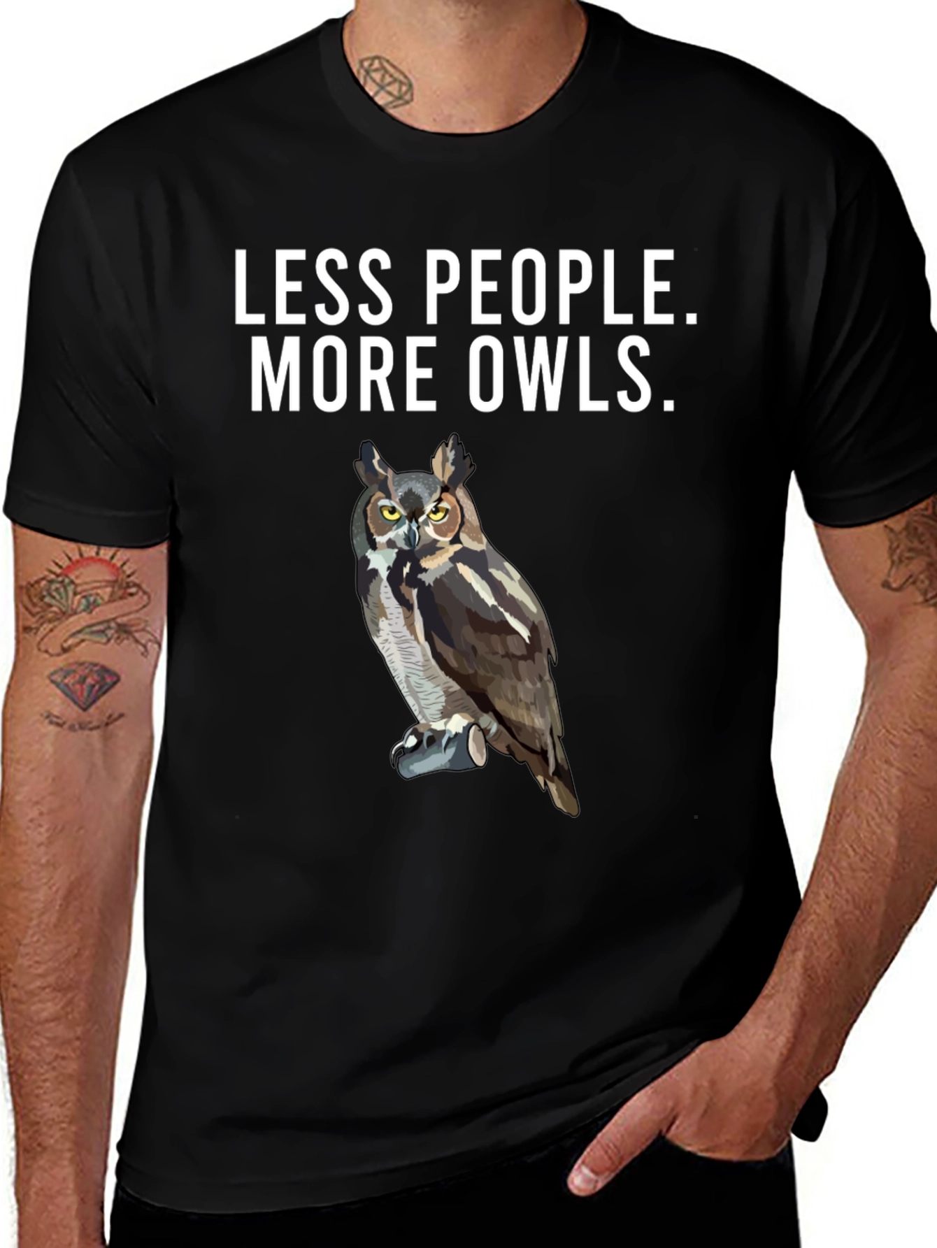 Variant 20 of Less People More Owls Graphic Tee