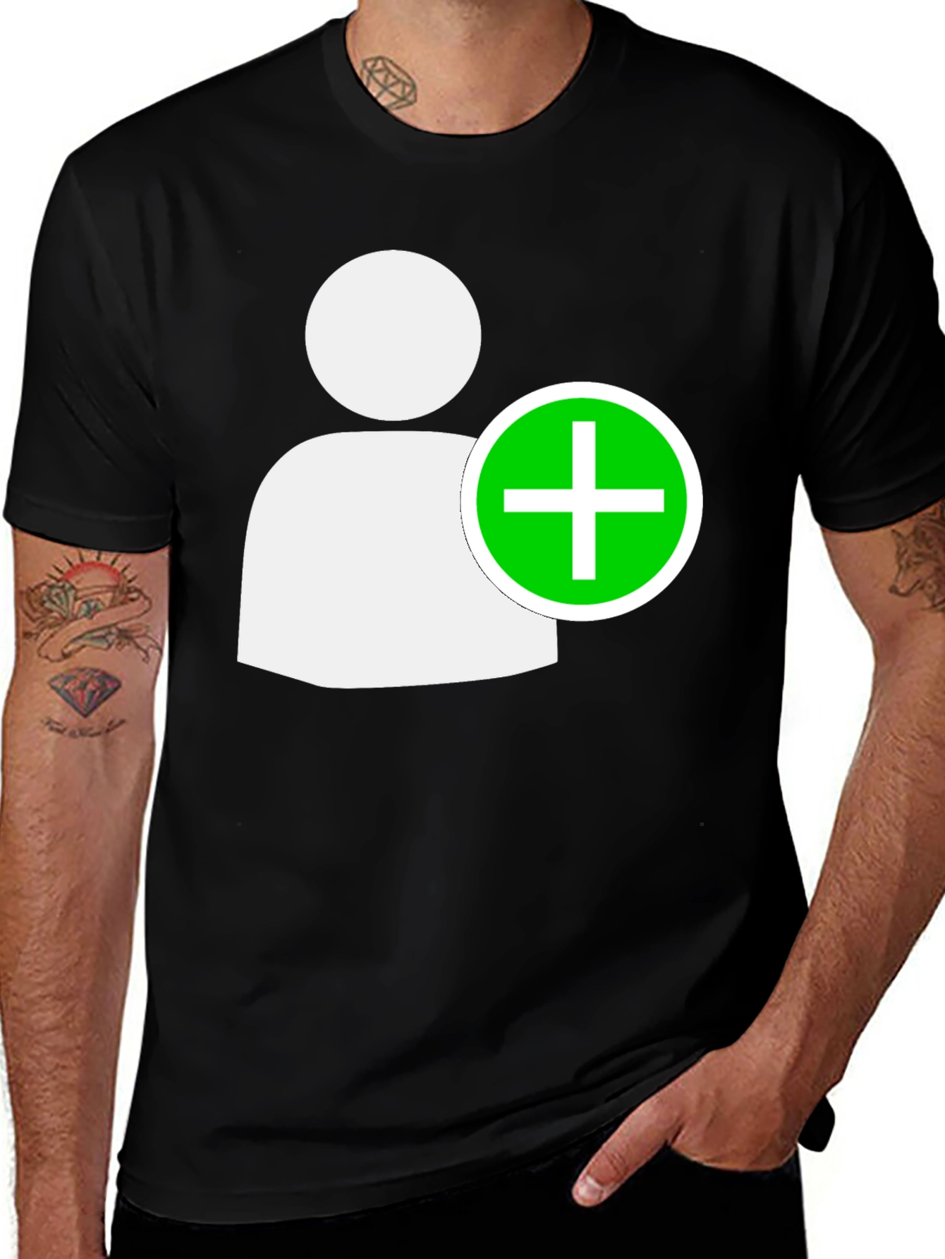 Variant 29 of Add Contact Black T-Shirt