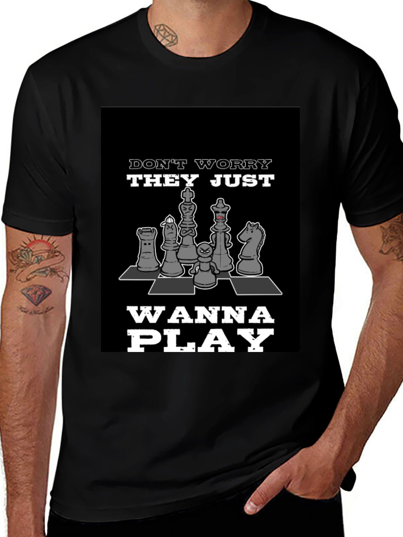 Variant 17 of Chess Piece Playful Graphic T-Shirt