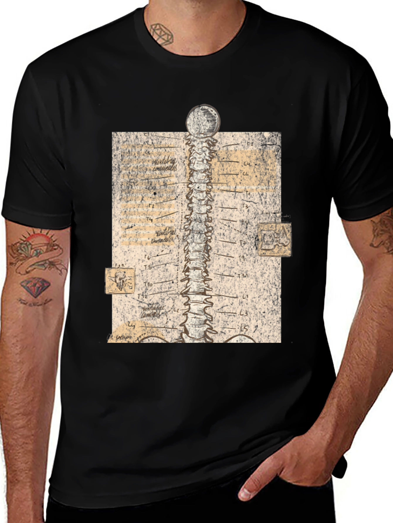 Variant 23 of Anatomical Spine Print Tee