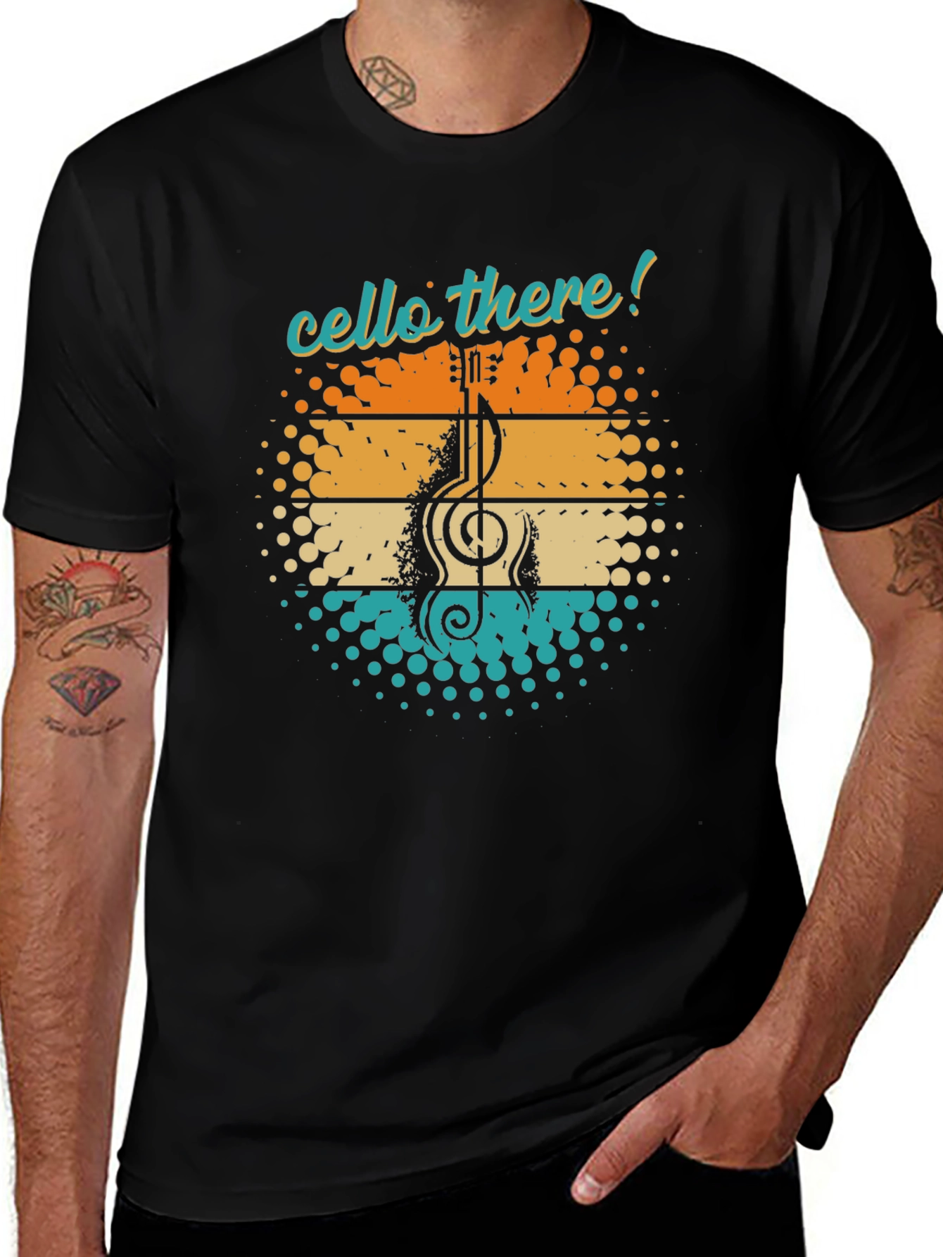 Variant 14 of Cello There! Music Lover Graphic Tee