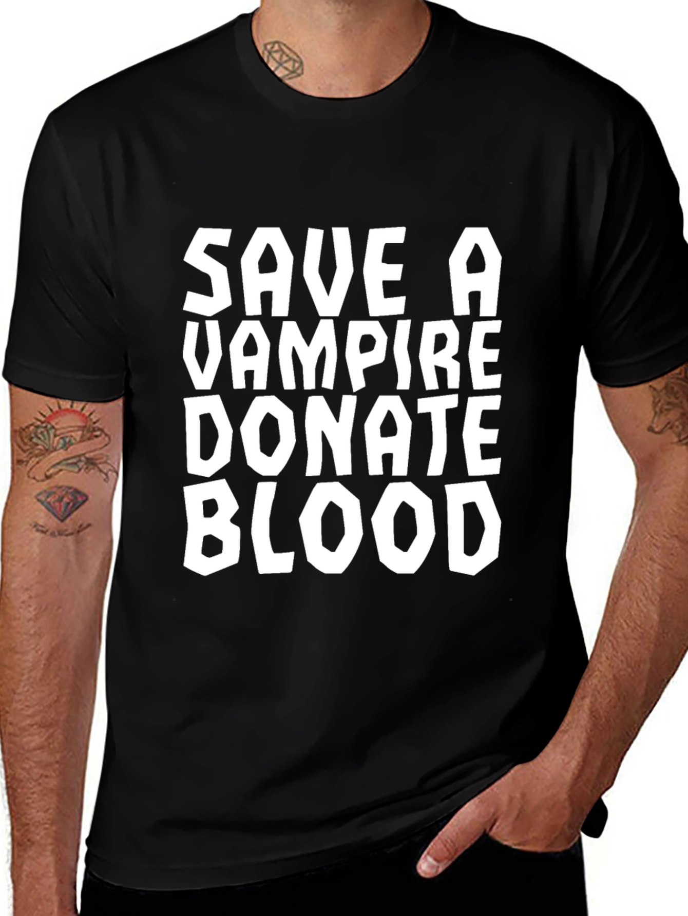 Variant 21 of Save a Vampire Donate Blood Graphic Tee
