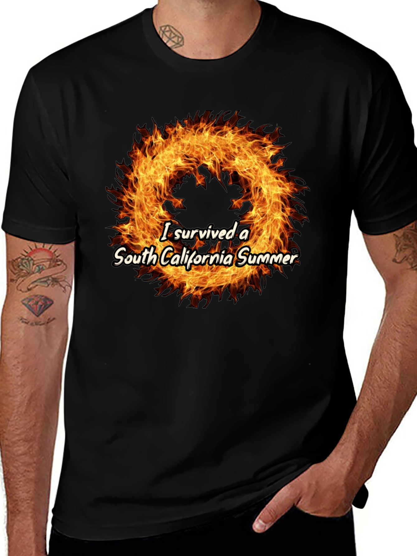 Variant 3 of I Survived South California Summer Fire Ring T-Shirt