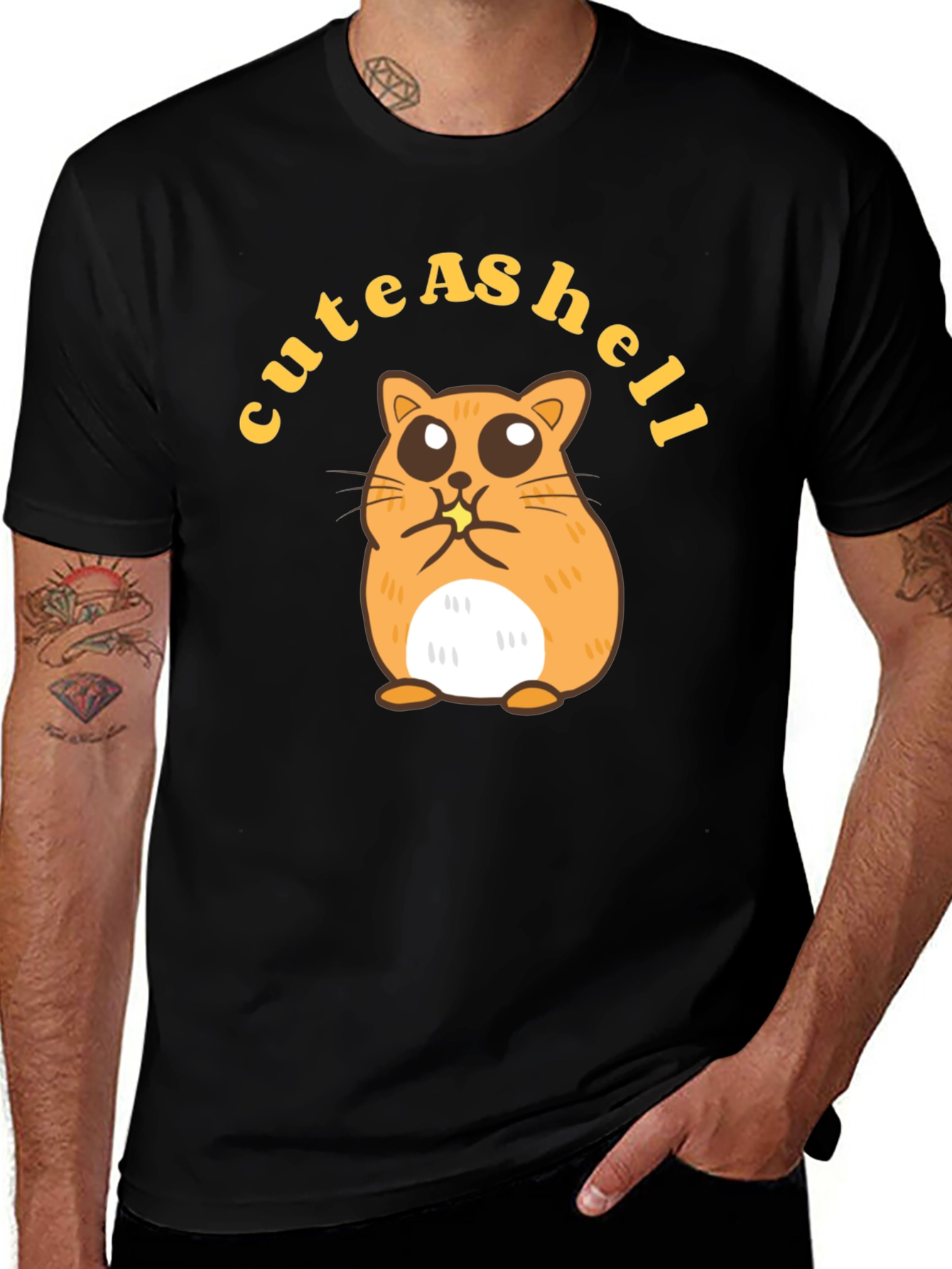 Variant 17 of Cute Hamster T-Shirt - 'Cute as Hell' Design