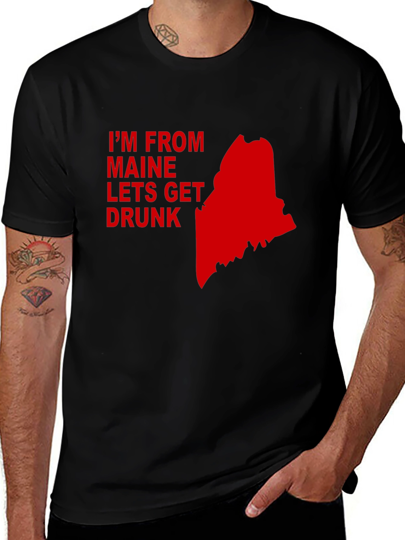 Variant 12 of Maine Let's Get Drunk T-Shirt