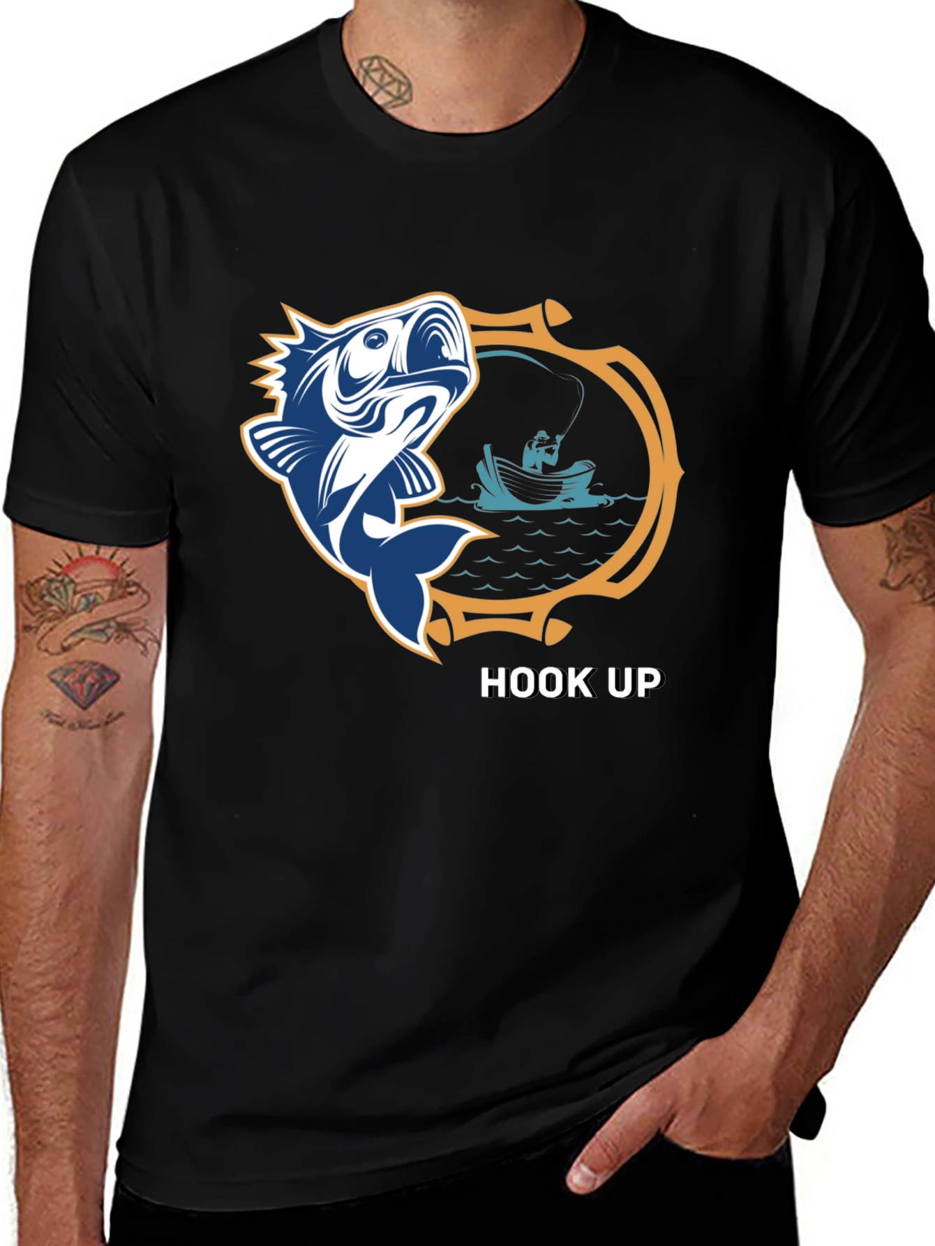 Hook Up Fishing T-Shirt - Angler Tee