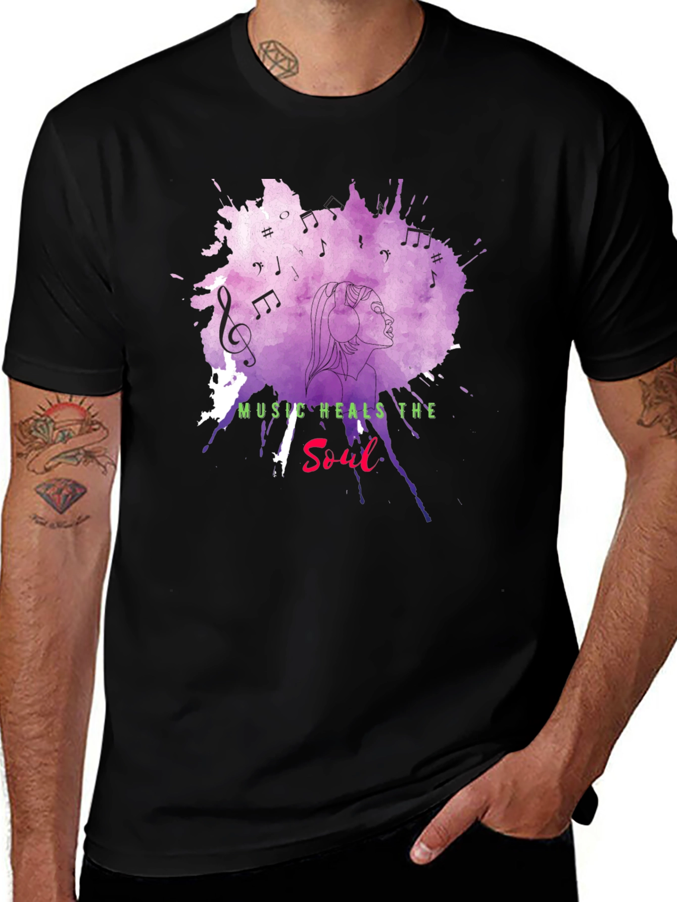 Variant 7 of Music Heals Soul Graphic T-Shirt