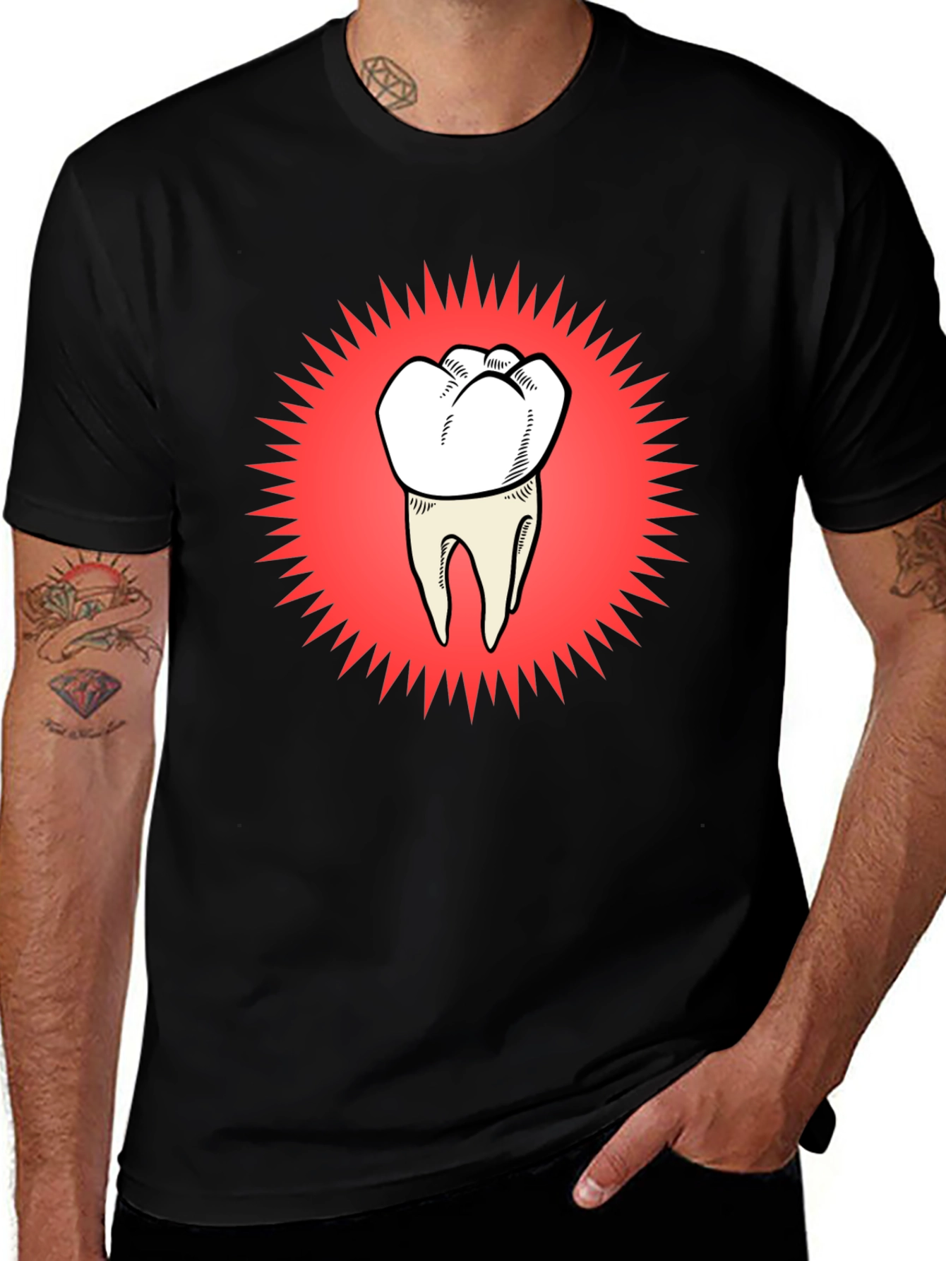 Variant 27 of Tooth Graphic Tee - Funny Dental T-Shirt