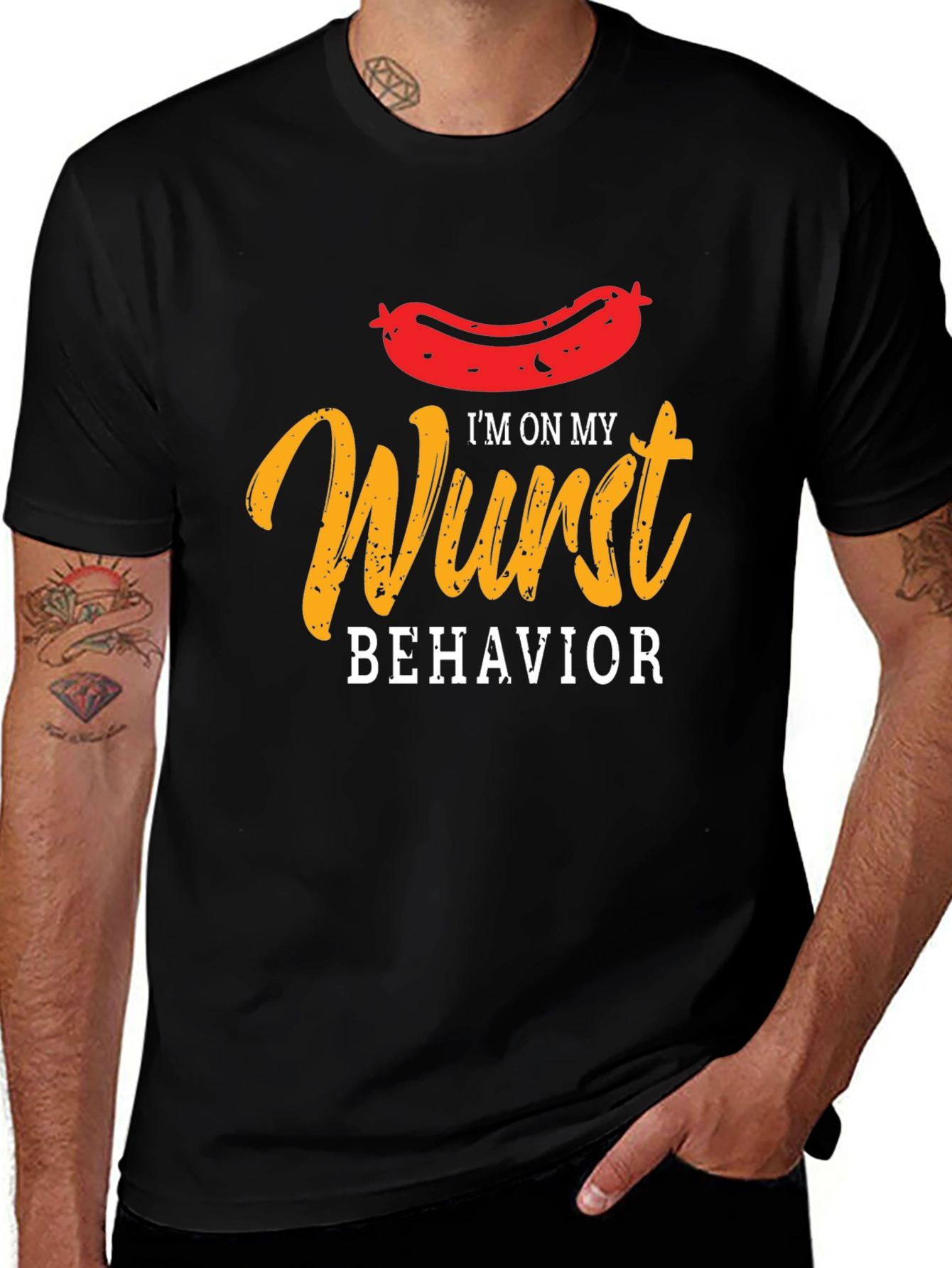 Variant 7 of Wurst Behavior Funny Graphic T-Shirt