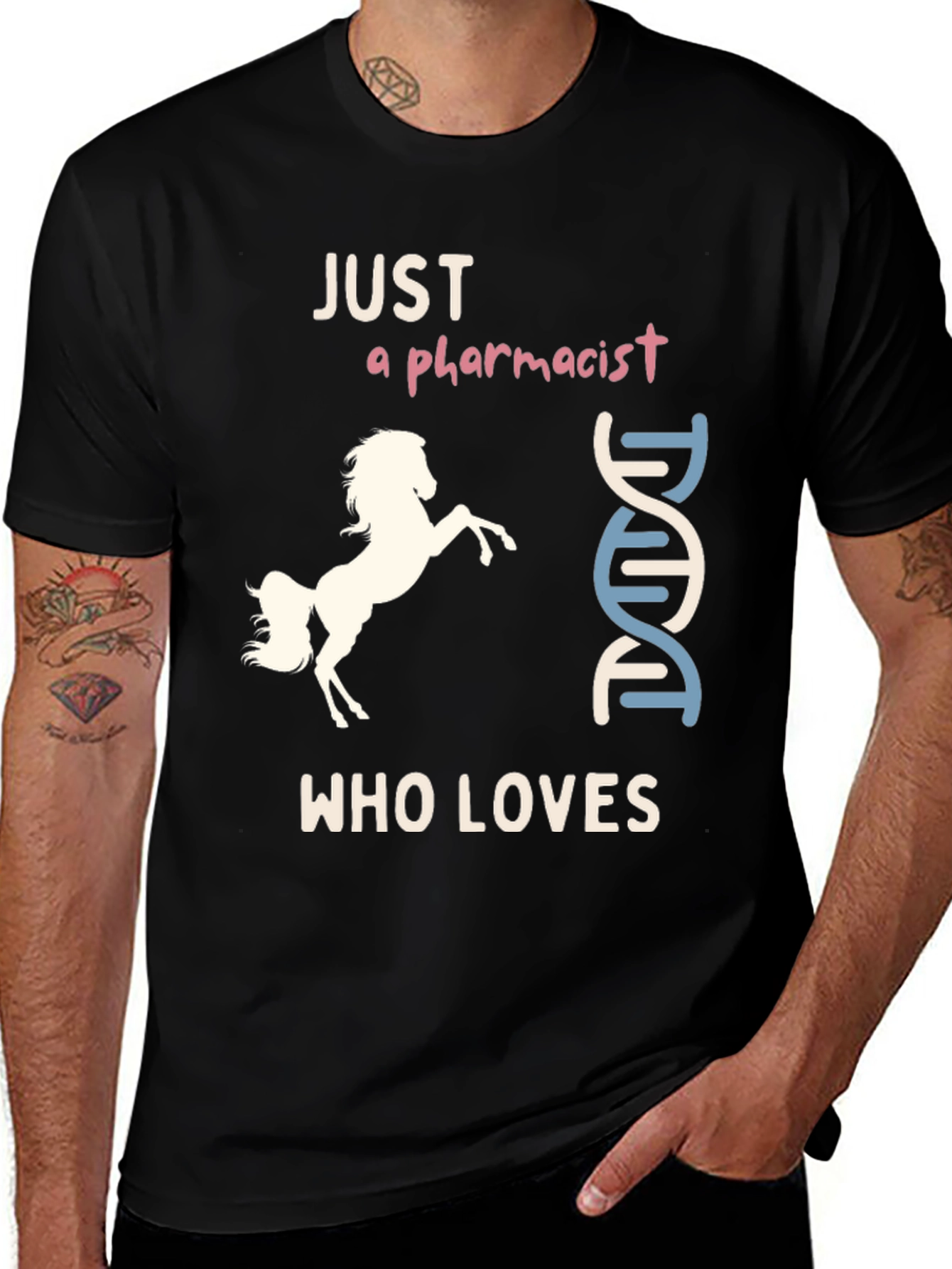 Variant 20 of Pharmacist Horse Lover T-Shirt, Funny & Unique Design