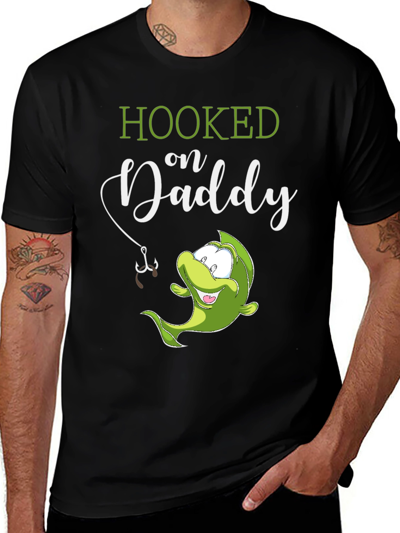 Variant 24 of Hooked on Daddy Fishing T-Shirt