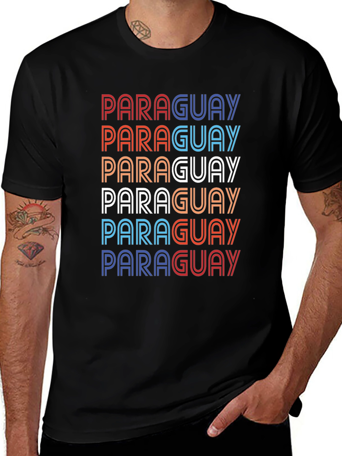 Paraguay Retro Style T-Shirt - Cool Vintage Design