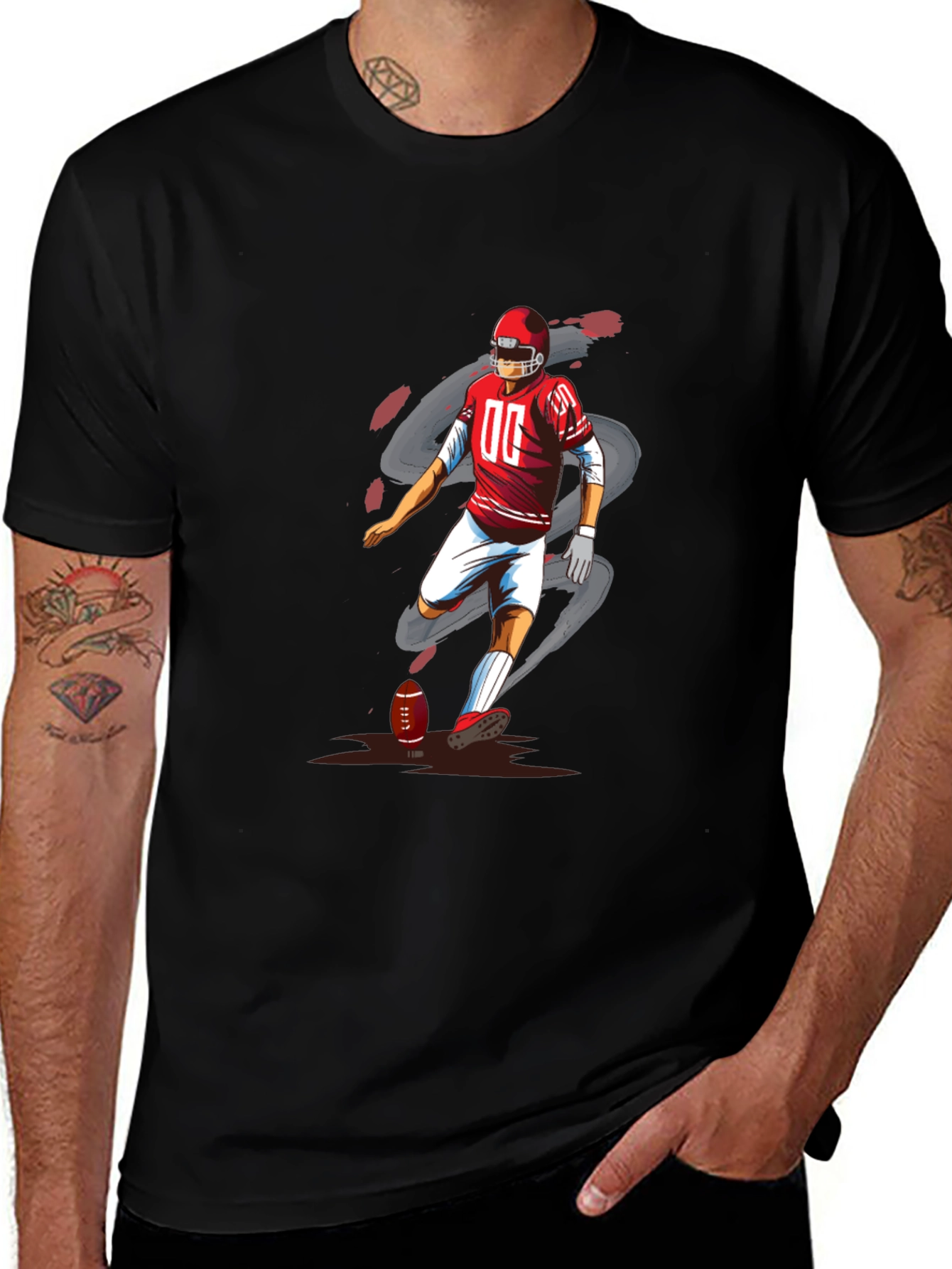 Variant 29 of Football Player Graphic T-Shirt