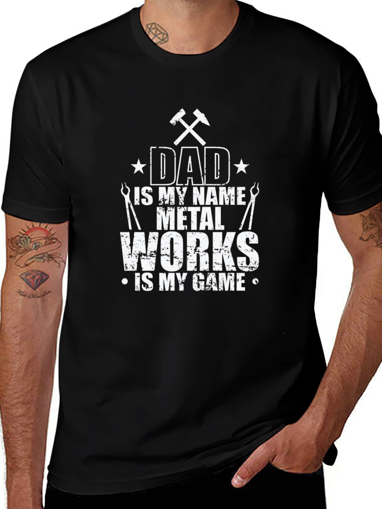 Dad Metal Works T-Shirt - Blacksmith Father's Day Tee