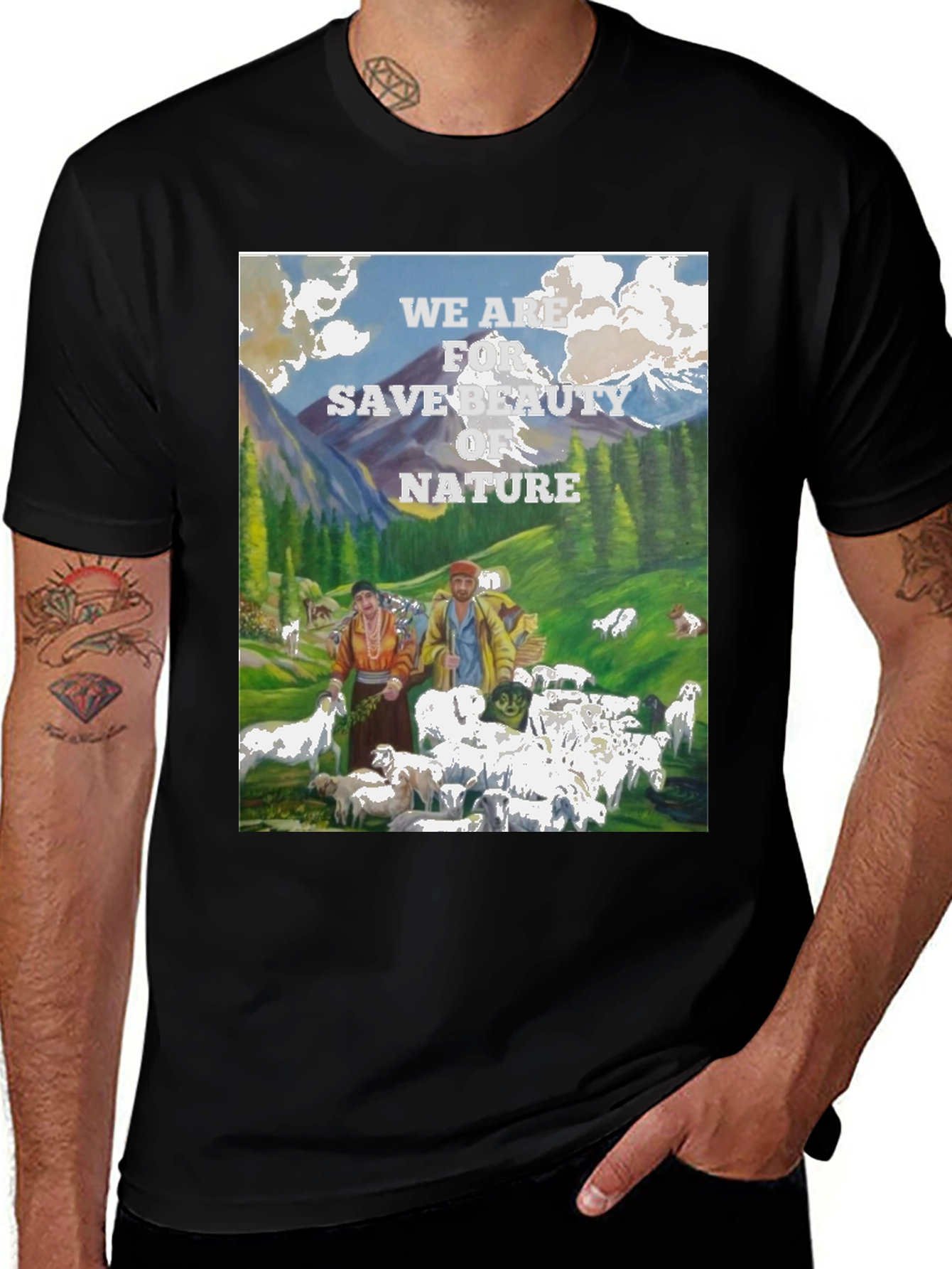 Variant 8 of Nature Lovers Graphic Tee - Save Beauty of Nature Shirt