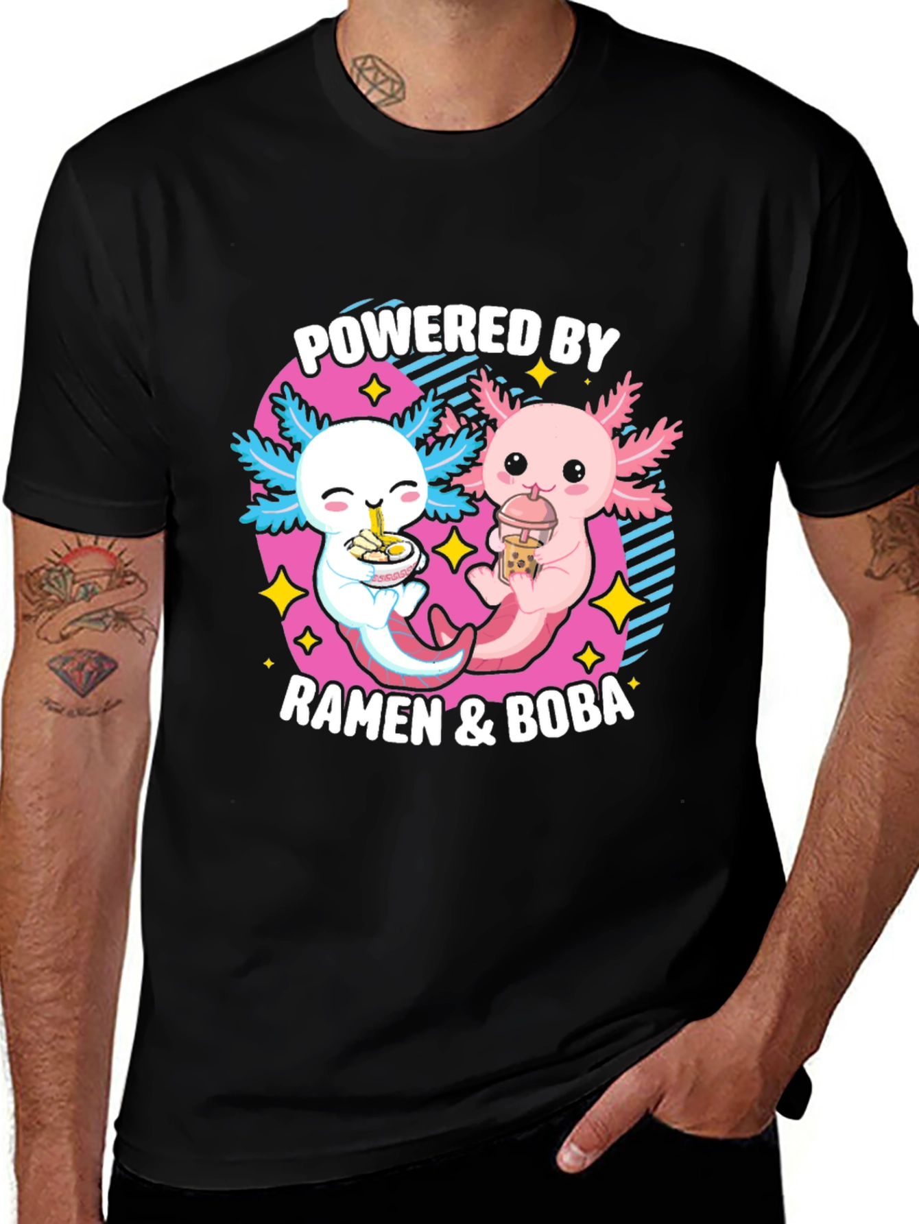 Variant 16 of Powered By Ramen & Boba T-Shirt