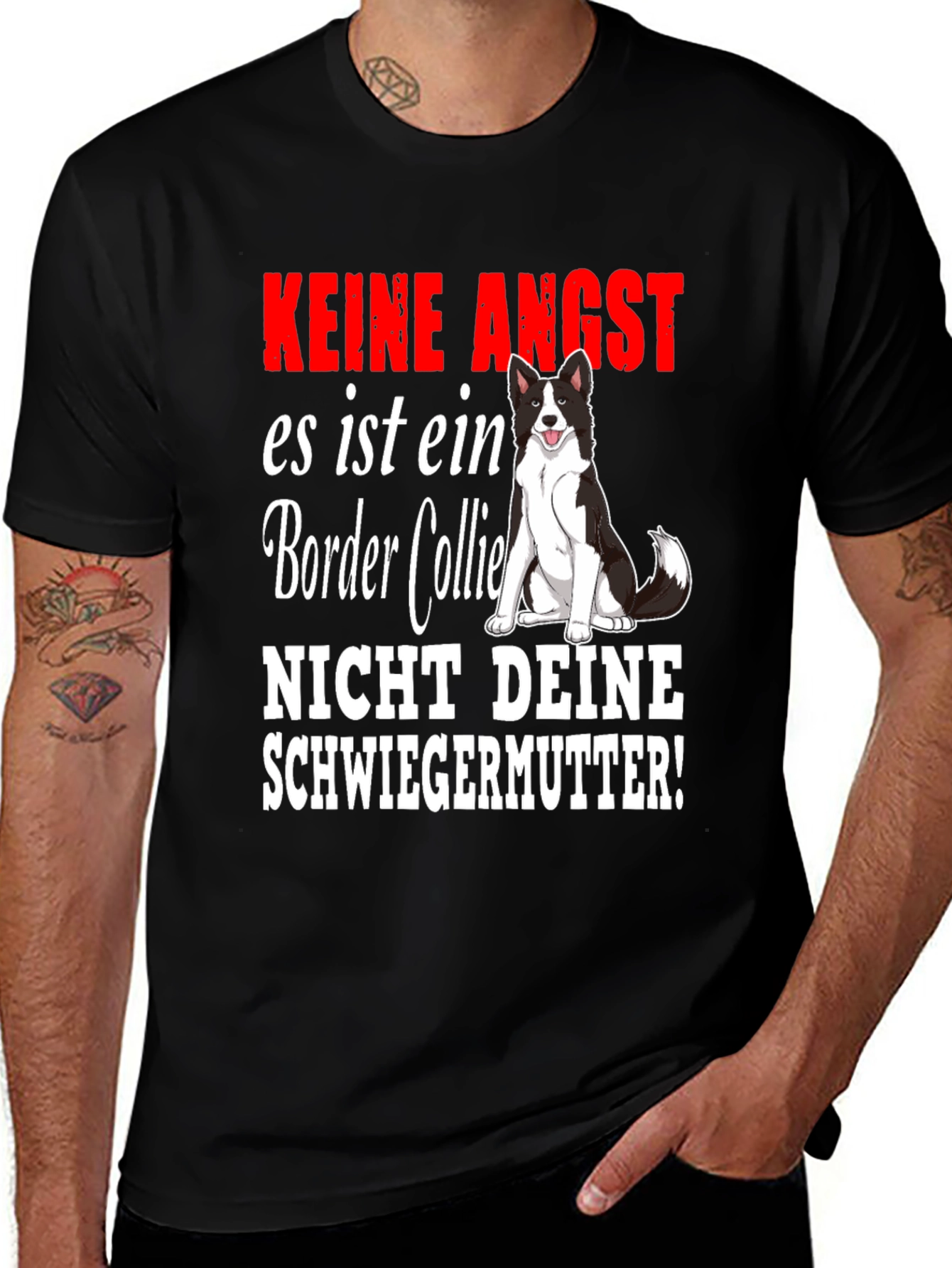 Border Collie T-Shirt - Keine Angst, Not Your Mother-in-Law