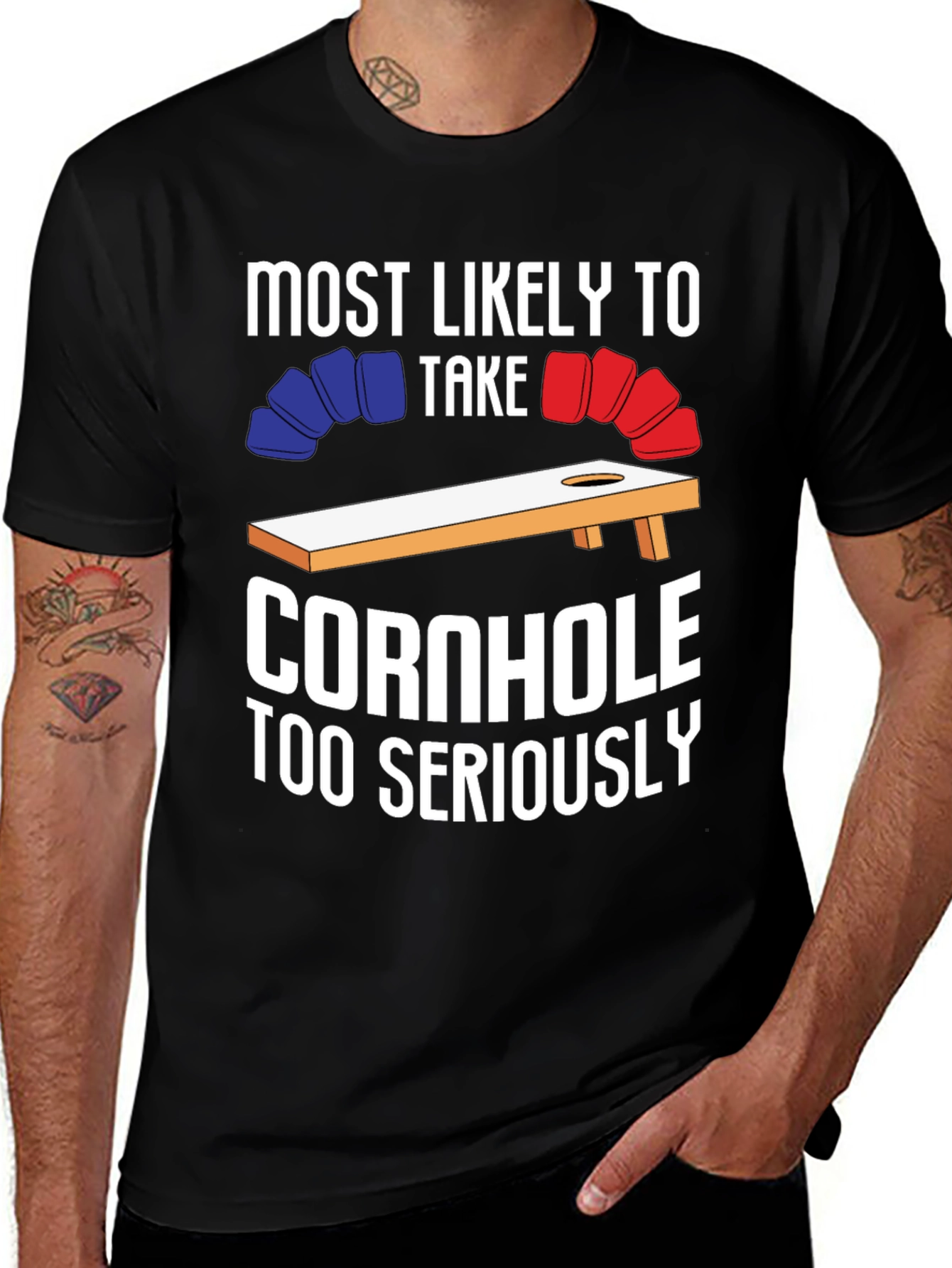 Variant 25 of Cornhole Too Seriously T-Shirt