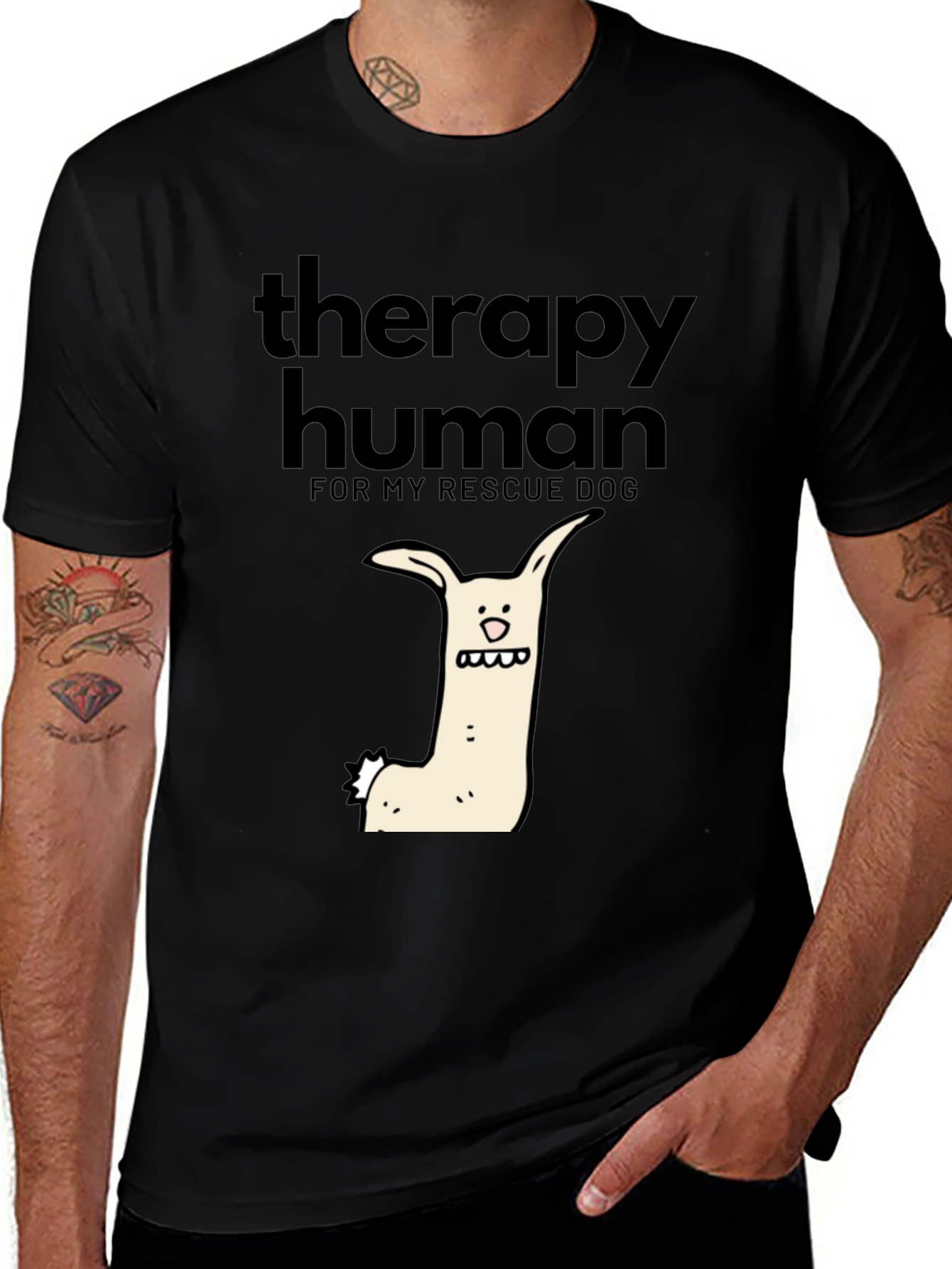 Variant 11 of Therapy Human Dog Rescue T-Shirt