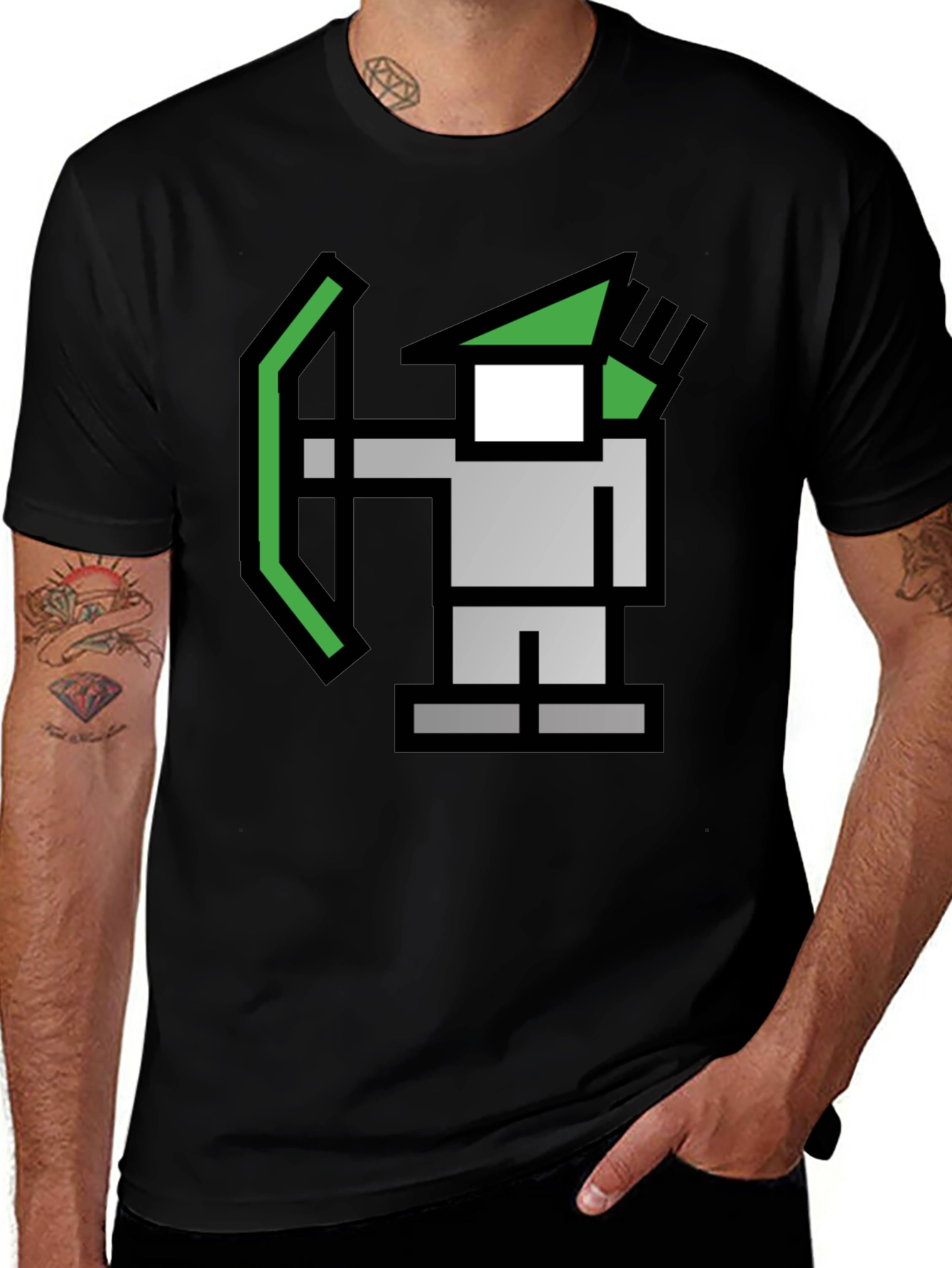 Variant 11 of Pixel Archer T-Shirt - Retro Gaming Style