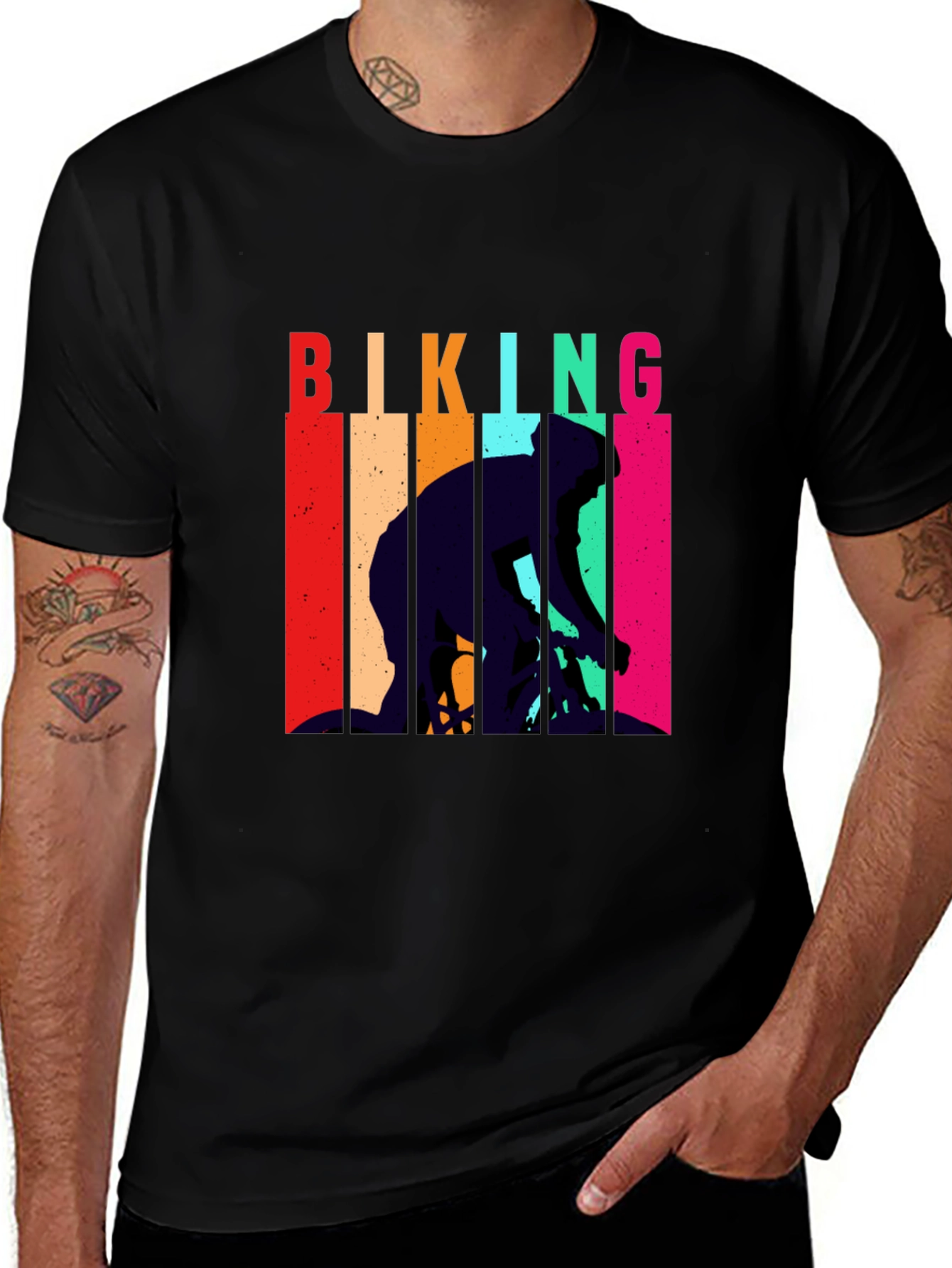 Variant 25 of Biking Retro Style Graphic Tee