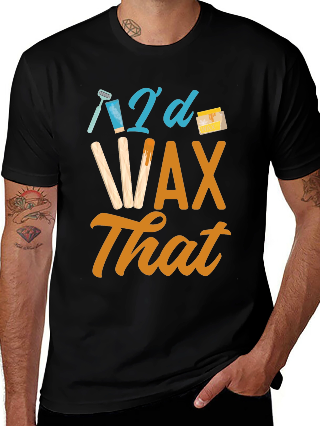 Variant 28 of I'd Wax That Funny T-Shirt