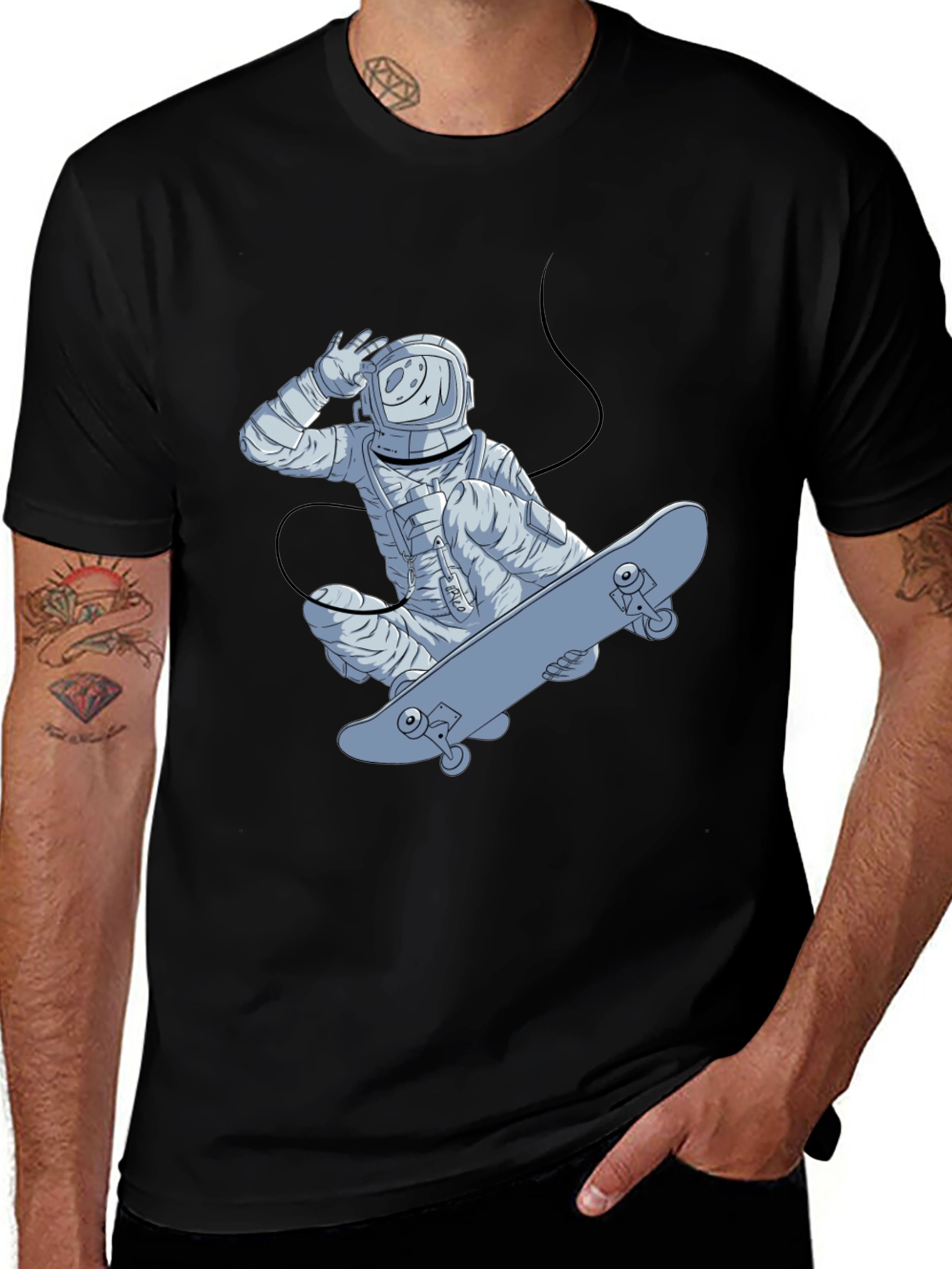 Variant 9 of Astronaut Skateboarder Graphic T-Shirt