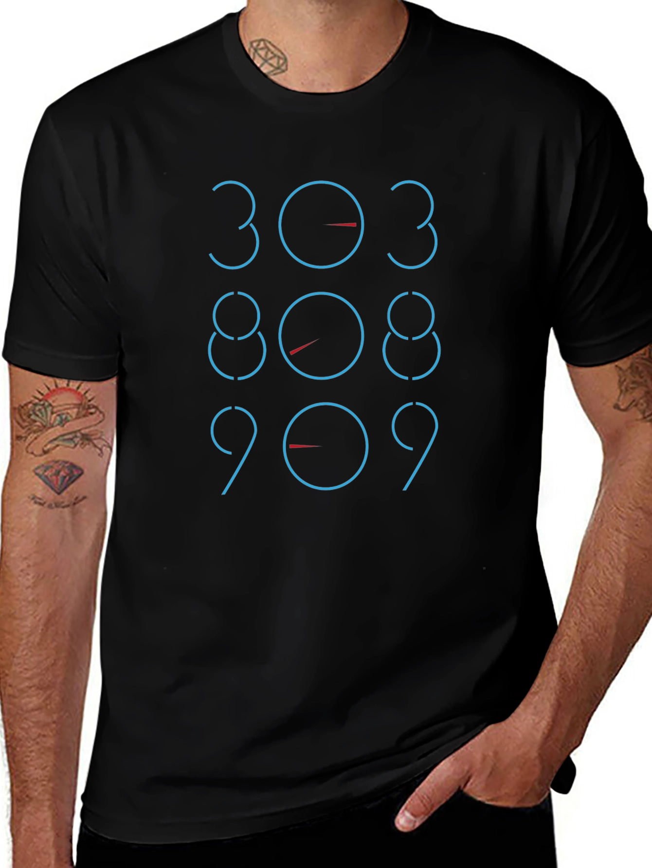 Variant 6 of 303 808 909 Drum Machine T-Shirt - Black