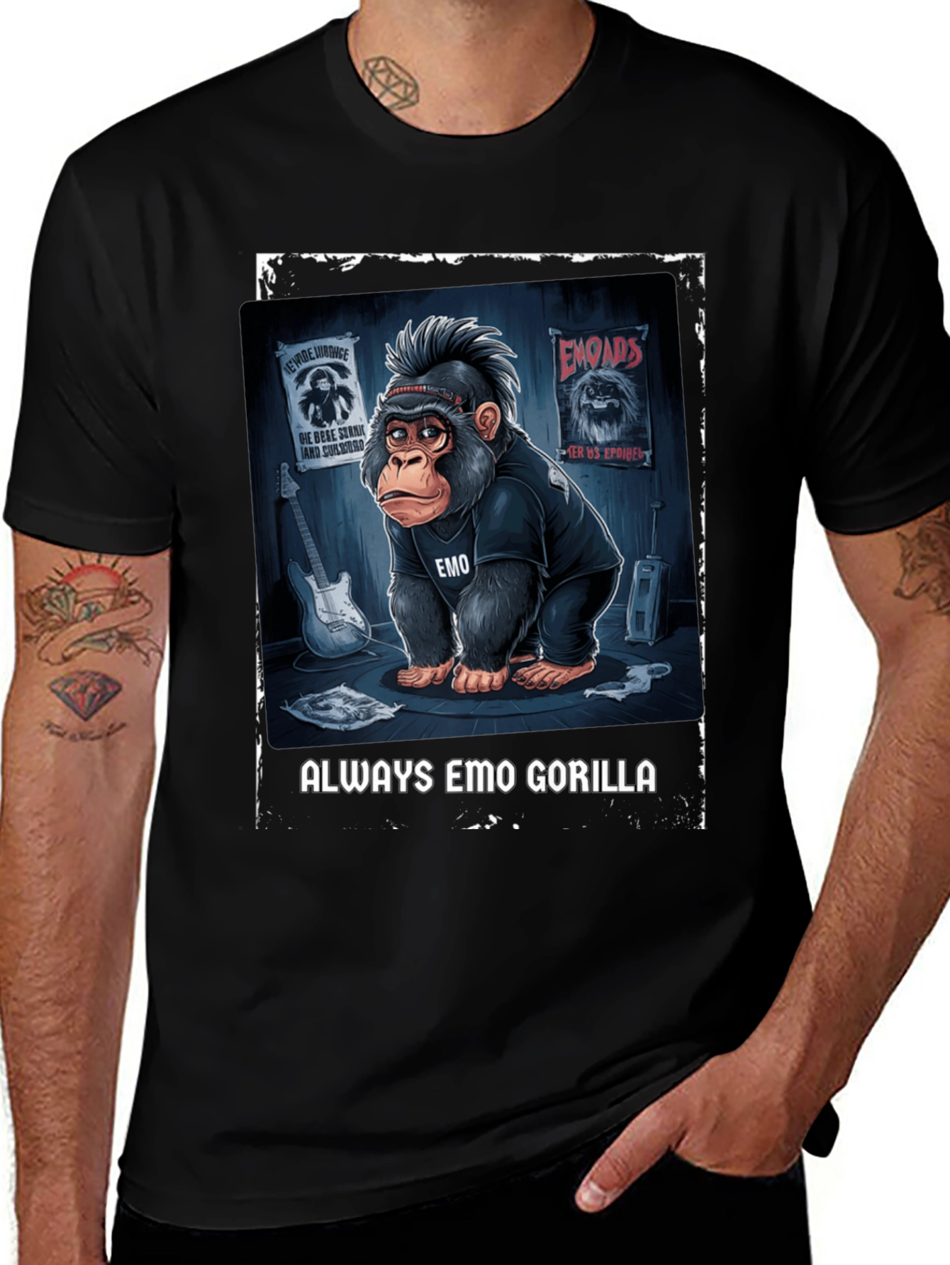 Variant 22 of Emo Gorilla T-Shirt - Always Emo Gorilla