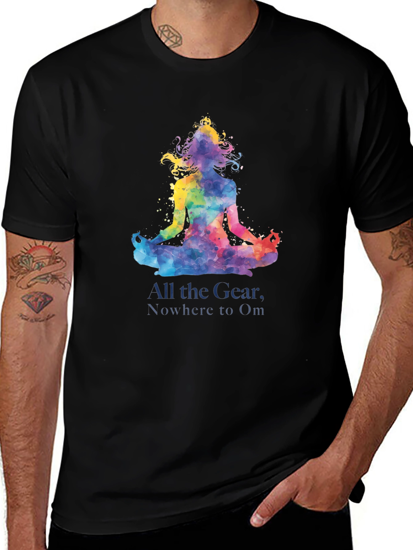 Variant 12 of Zen Yoga T-Shirt - All the Gear, Nowhere to Om