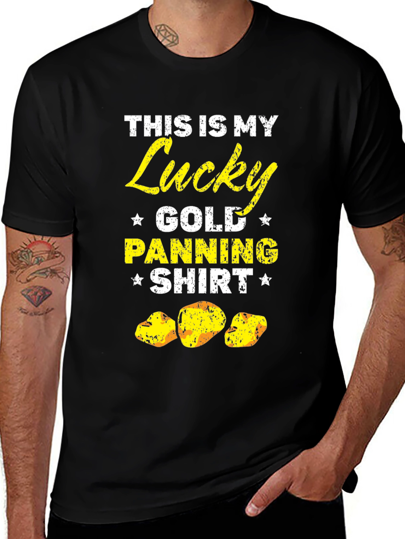 Variant 13 of Lucky Gold Panning Shirt - Prospecting Tee
