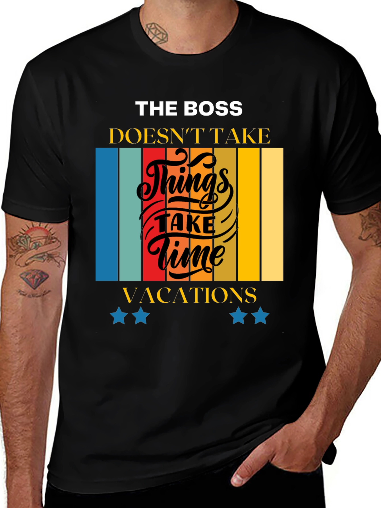 Variant 20 of The Boss Doesn't Take Time Retro T-Shirt