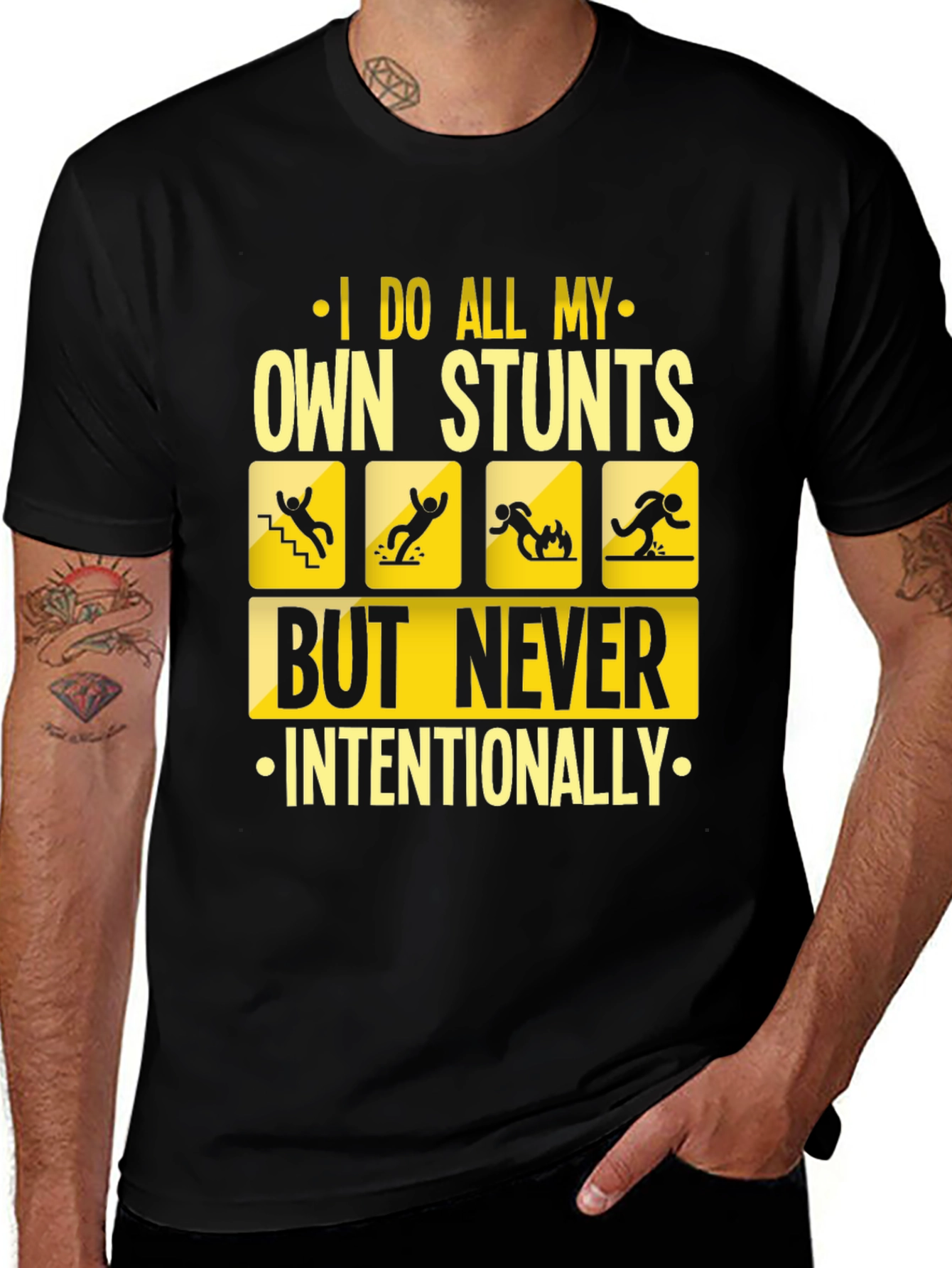 Variant 21 of I Do All My Own Stunts Funny Graphic Tee