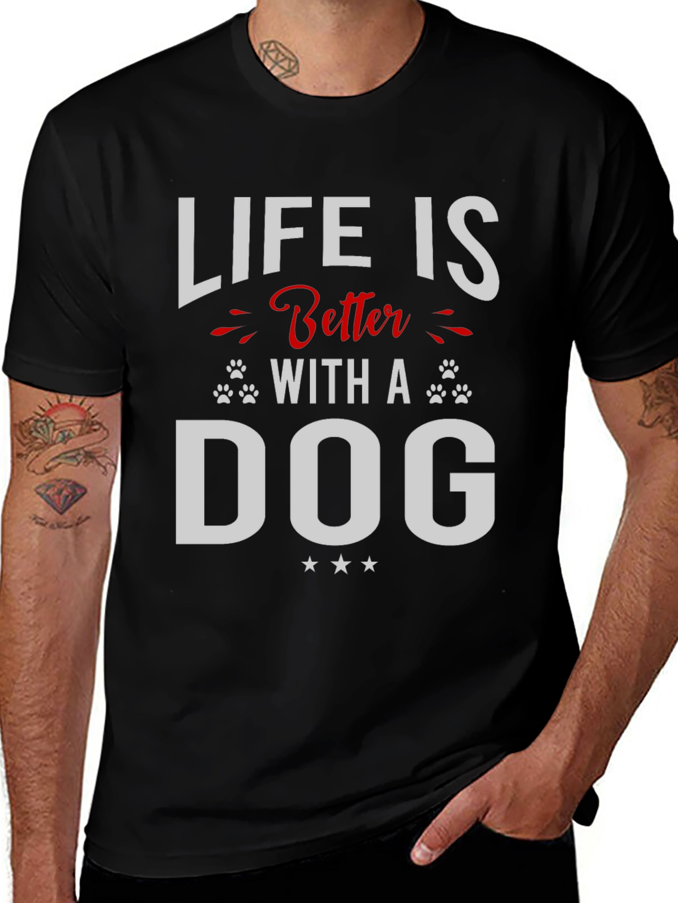 Variant 21 of Life is Better with a Dog T-Shirt