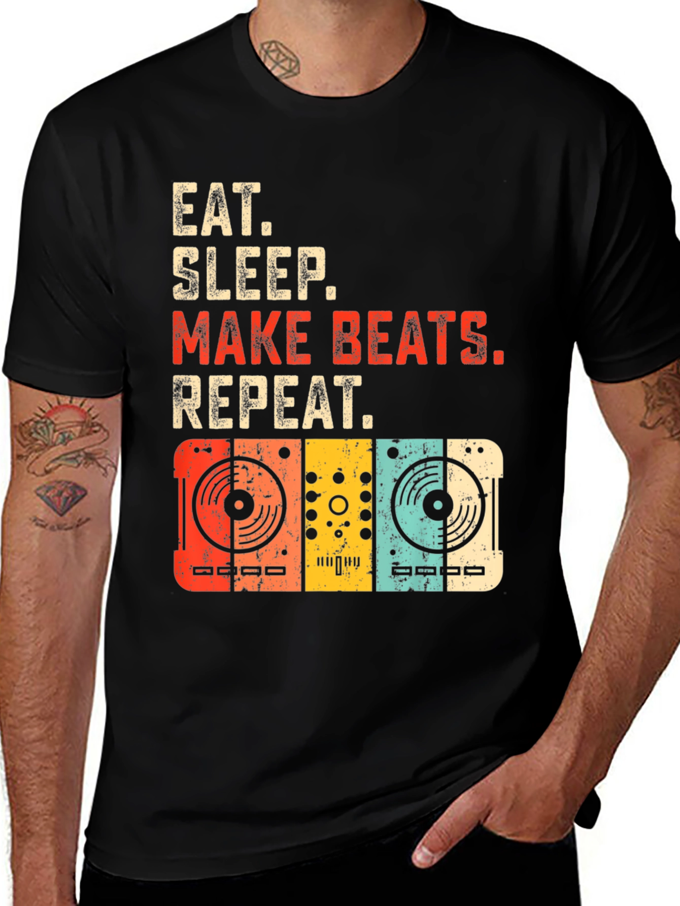 Eat Sleep Make Beats Repeat DJ T-Shirt