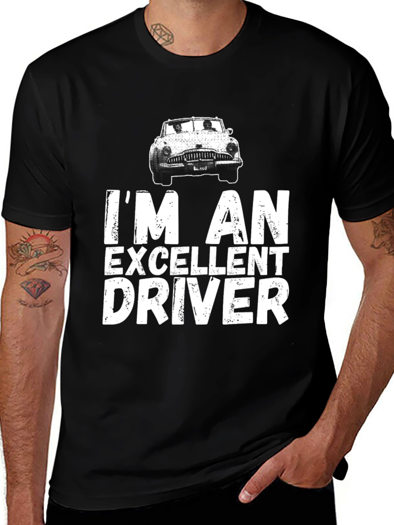 Variant 4 of Excellent Driver T-Shirt - Car Graphic Tee