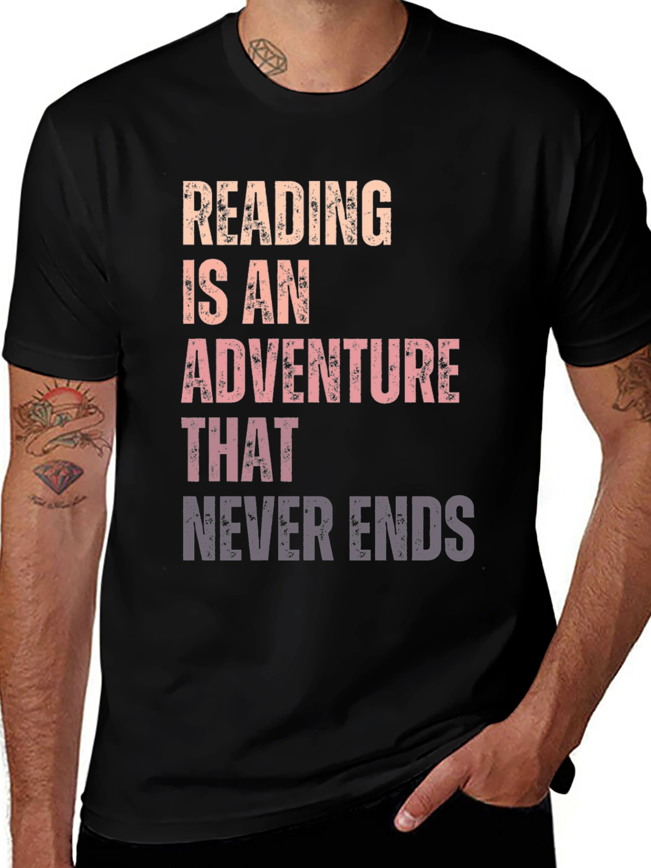 Variant 6 of Reading is an Adventure Black T-Shirt